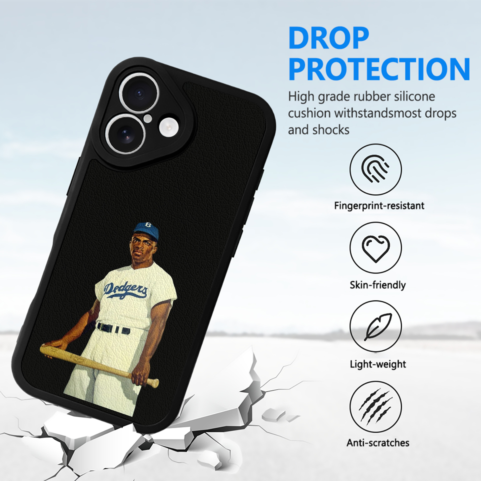  IPhone 16 Silicone Leather Case – UV Print, Lambskin Texture – Perfect Fit, Wireless Charging Compatible, Scratch Resistant, Precise Cutouts – Stylish Protection For IPhone 16