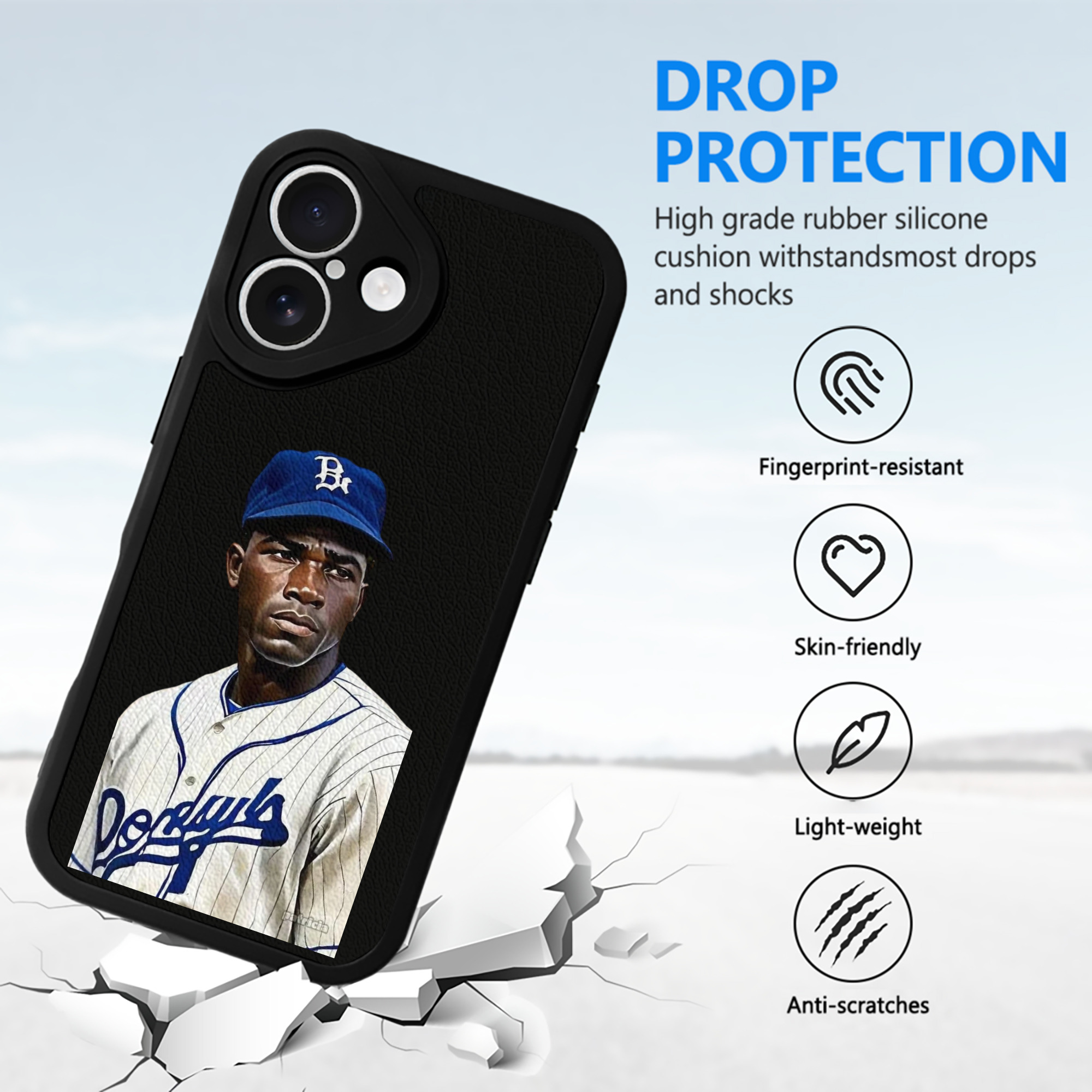  IPhone 16 Silicone Leather Case – UV Print, Lambskin Texture – Perfect Fit, Wireless Charging Compatible, Scratch Resistant, Precise Cutouts – Stylish Protection For IPhone 16