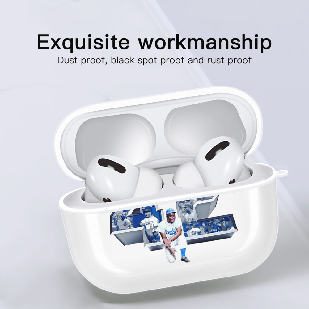  AirPods Pro Hard Case White With Keychain, Durable Flexible PC, Precise Cutouts, Anti-Fingerprint, Yellowing & Scratch Resistant, Full Protection, Washable