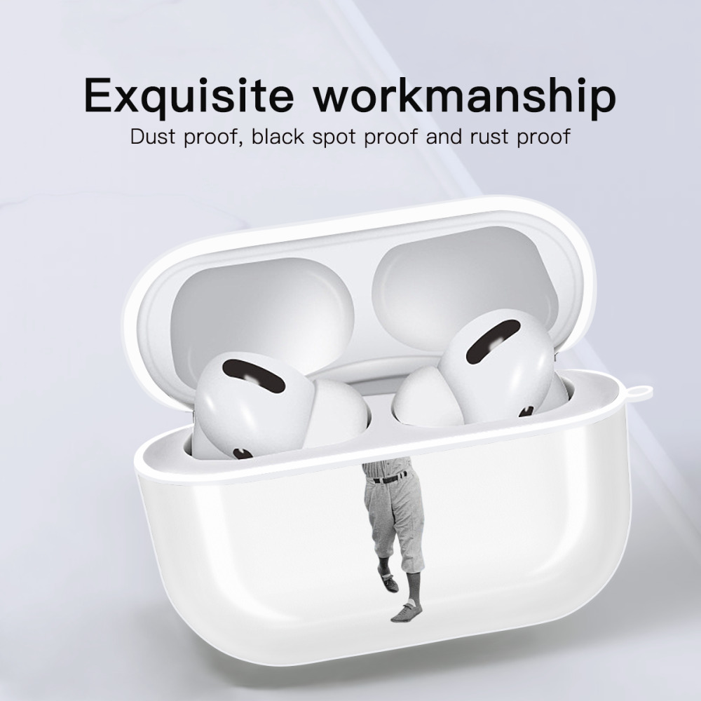  AirPods Pro Hard Case White With Keychain, Durable Flexible PC, Precise Cutouts, Anti-Fingerprint, Yellowing & Scratch Resistant, Full Protection, Washable