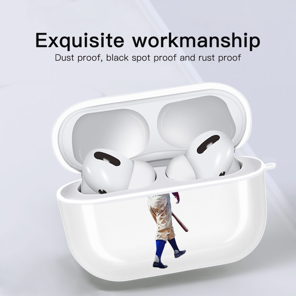  AirPods Pro Hard Case White With Keychain, Durable Flexible PC, Precise Cutouts, Anti-Fingerprint, Yellowing & Scratch Resistant, Full Protection, Washable