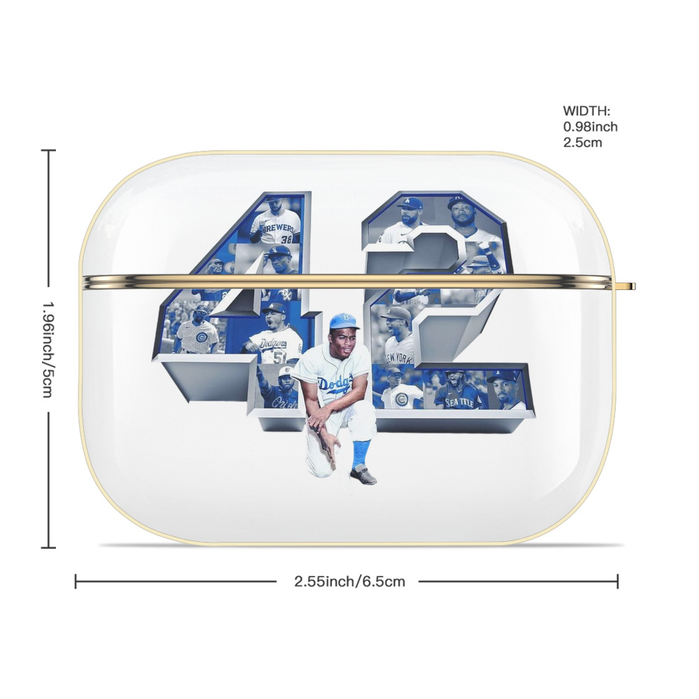  Luxury Gold AirPods Pro Case With Keychain, Flexible PC Material, Full Protection, Precise Cutouts, Anti-Fingerprint, Washable, Durable Design