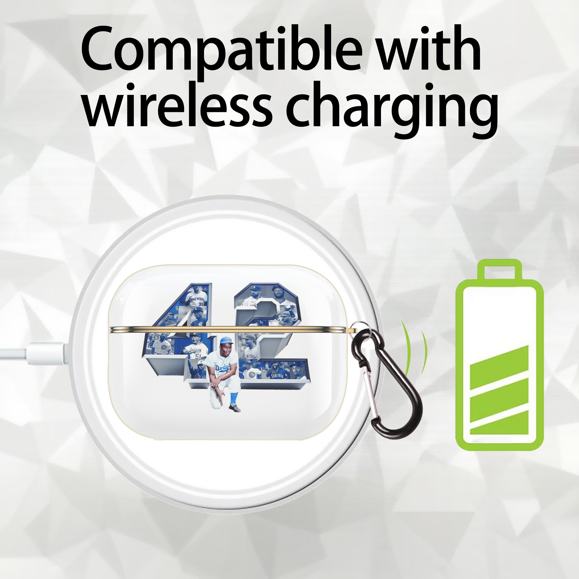  Luxury Gold AirPods Pro Case With Keychain, Flexible PC Material, Full Protection, Precise Cutouts, Anti-Fingerprint, Washable, Durable Design