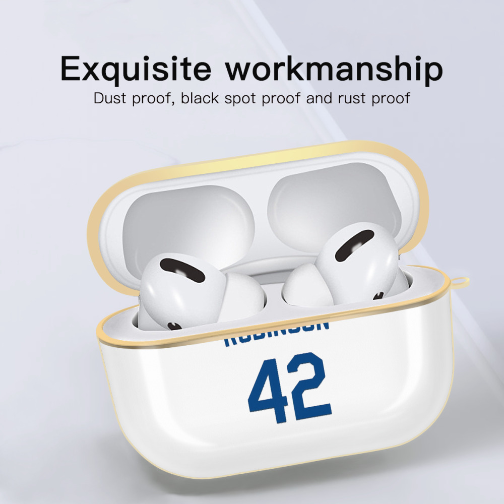  Luxury Gold AirPods Pro Case With Keychain, Flexible PC Material, Full Protection, Precise Cutouts, Anti-Fingerprint, Washable, Durable Design