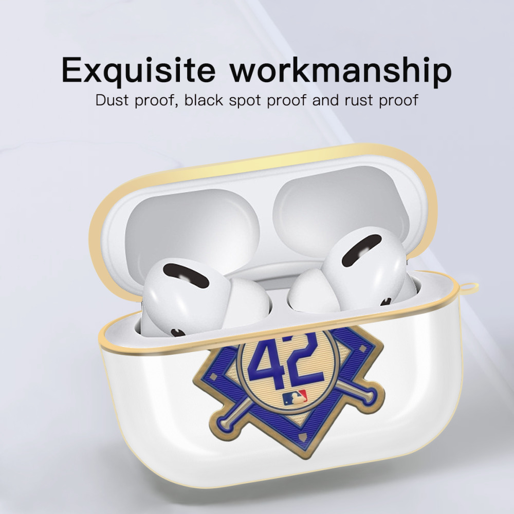  Luxury Gold AirPods Pro Case With Keychain, Flexible PC Material, Full Protection, Precise Cutouts, Anti-Fingerprint, Washable, Durable Design