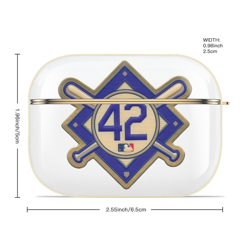  Luxury Gold AirPods Pro Case With Keychain, Flexible PC Material, Full Protection, Precise Cutouts, Anti-Fingerprint, Washable, Durable Design