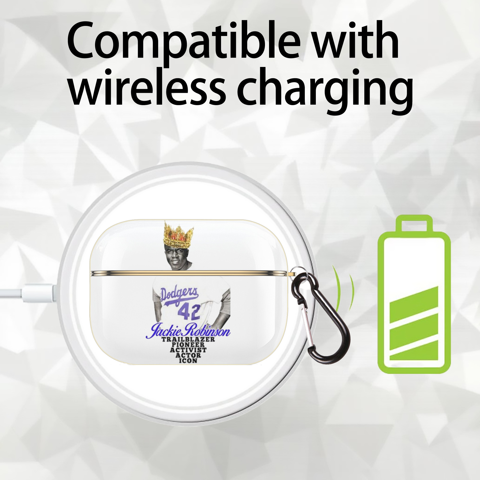  Luxury Gold AirPods Pro Case With Keychain, Flexible PC Material, Full Protection, Precise Cutouts, Anti-Fingerprint, Washable, Durable Design