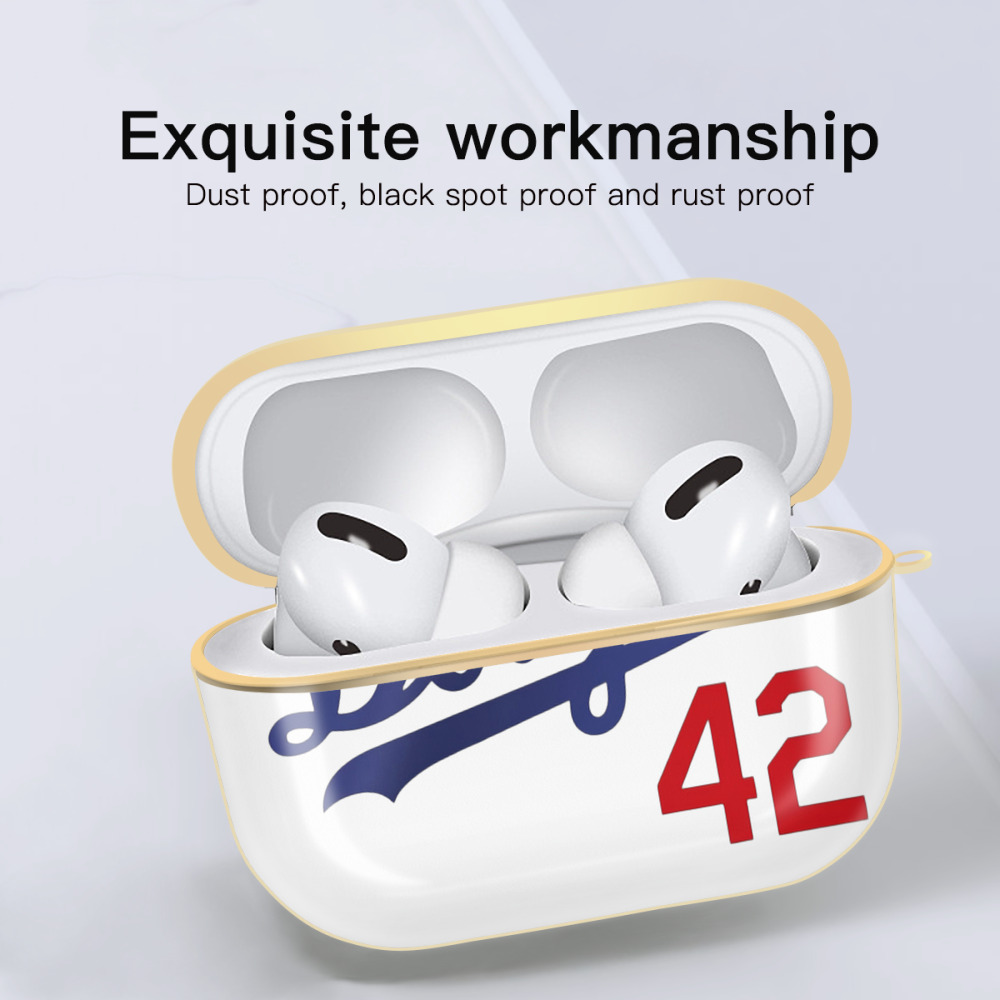  Luxury Gold AirPods Pro Case With Keychain, Flexible PC Material, Full Protection, Precise Cutouts, Anti-Fingerprint, Washable, Durable Design