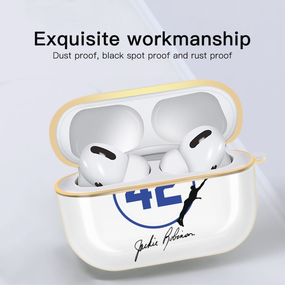  Luxury Gold AirPods Pro Case With Keychain, Flexible PC Material, Full Protection, Precise Cutouts, Anti-Fingerprint, Washable, Durable Design