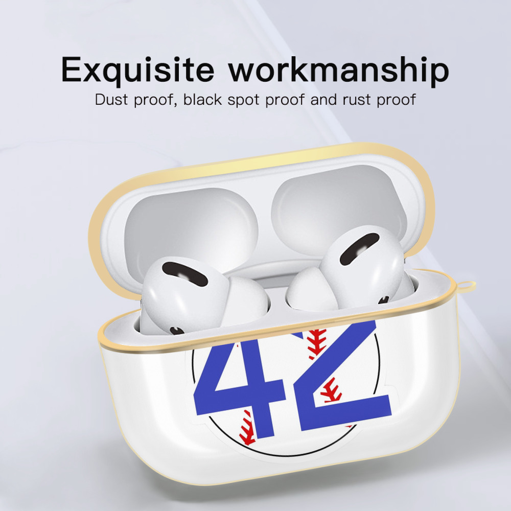  Luxury Gold AirPods Pro Case With Keychain, Flexible PC Material, Full Protection, Precise Cutouts, Anti-Fingerprint, Washable, Durable Design