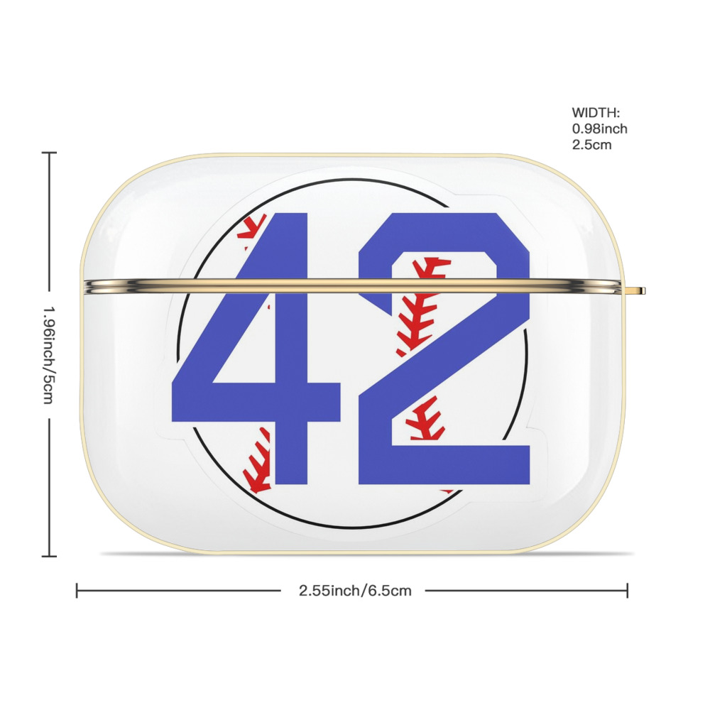  Luxury Gold AirPods Pro Case With Keychain, Flexible PC Material, Full Protection, Precise Cutouts, Anti-Fingerprint, Washable, Durable Design