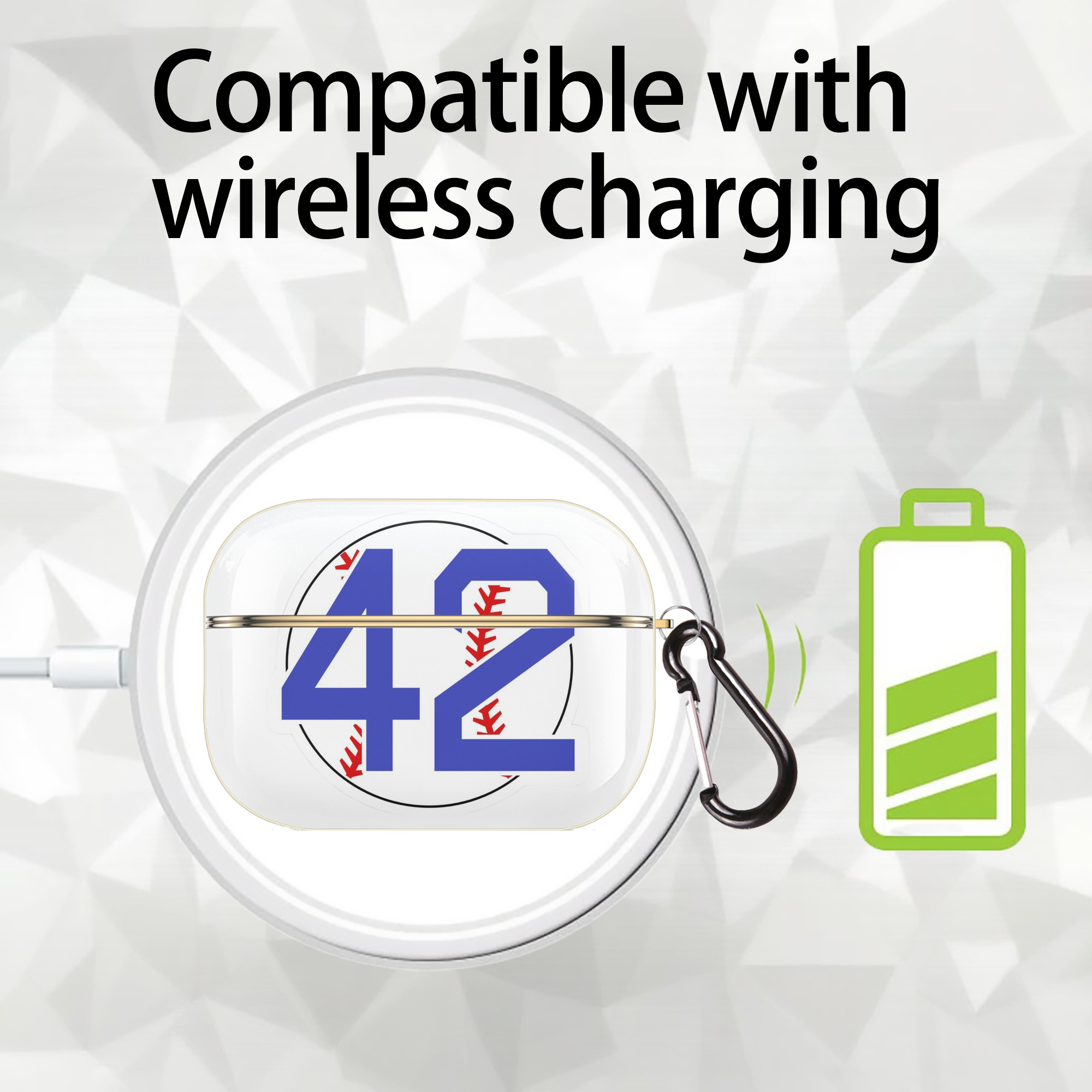  Luxury Gold AirPods Pro Case With Keychain, Flexible PC Material, Full Protection, Precise Cutouts, Anti-Fingerprint, Washable, Durable Design