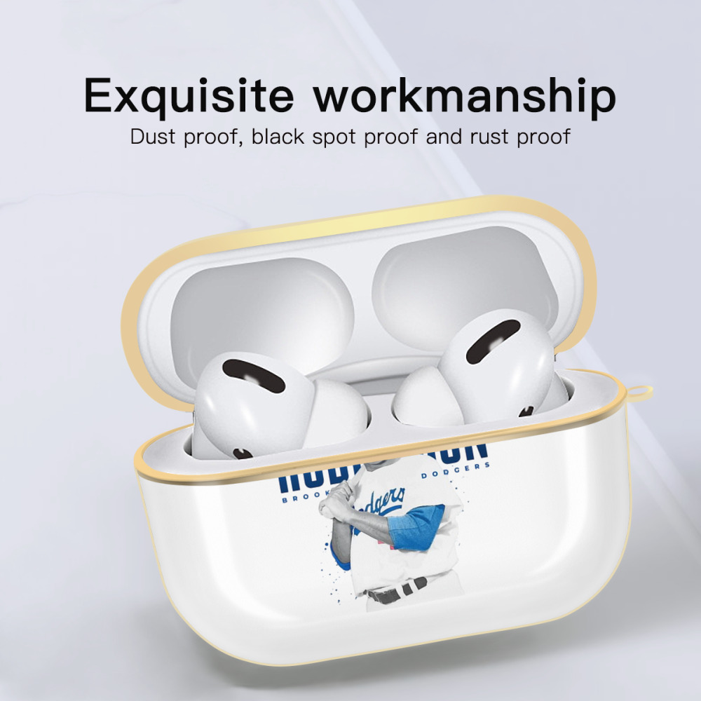  Luxury Gold AirPods Pro Case With Keychain, Flexible PC Material, Full Protection, Precise Cutouts, Anti-Fingerprint, Washable, Durable Design