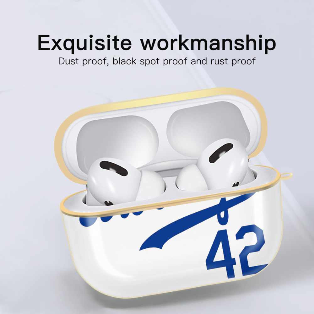  Luxury Gold AirPods Pro Case With Keychain, Flexible PC Material, Full Protection, Precise Cutouts, Anti-Fingerprint, Washable, Durable Design