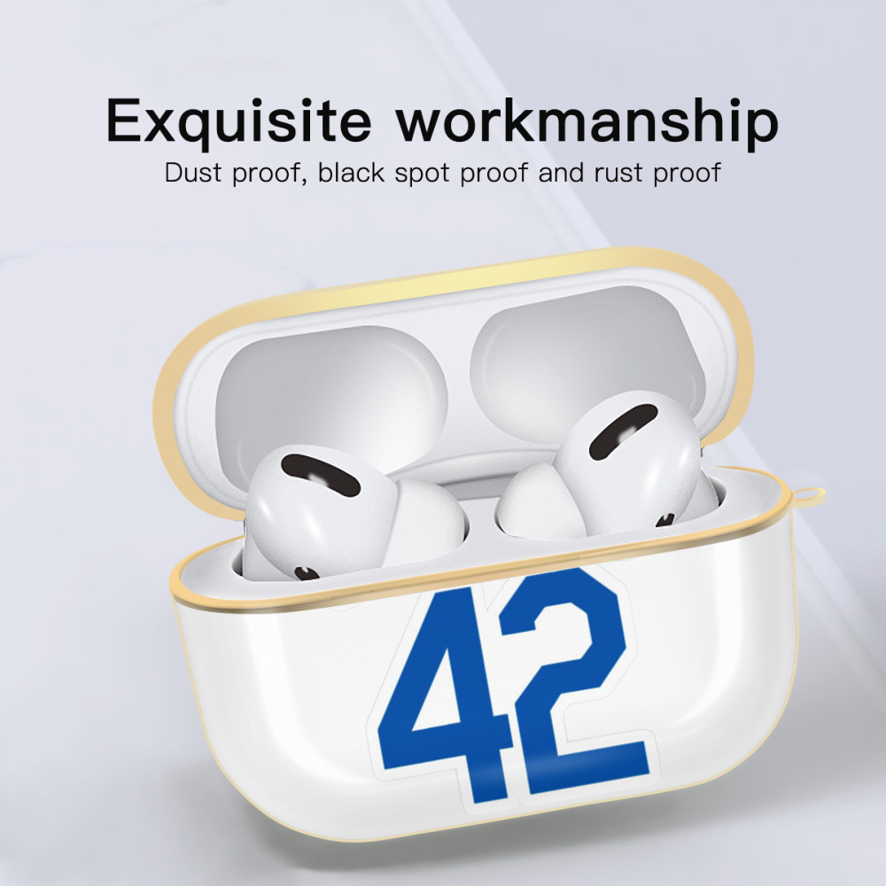  Luxury Gold AirPods Pro Case With Keychain, Flexible PC Material, Full Protection, Precise Cutouts, Anti-Fingerprint, Washable, Durable Design