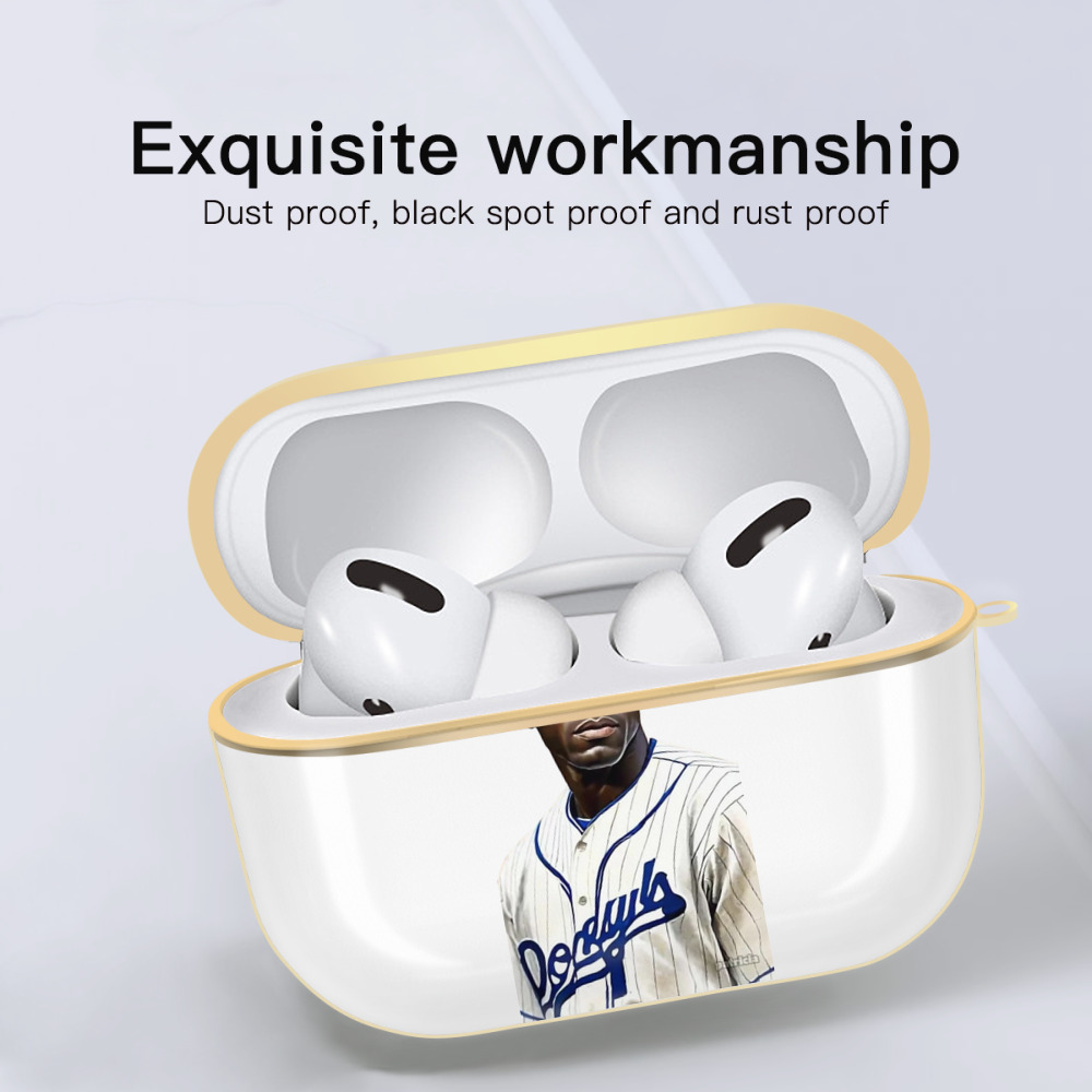  Luxury Gold AirPods Pro Case With Keychain, Flexible PC Material, Full Protection, Precise Cutouts, Anti-Fingerprint, Washable, Durable Design