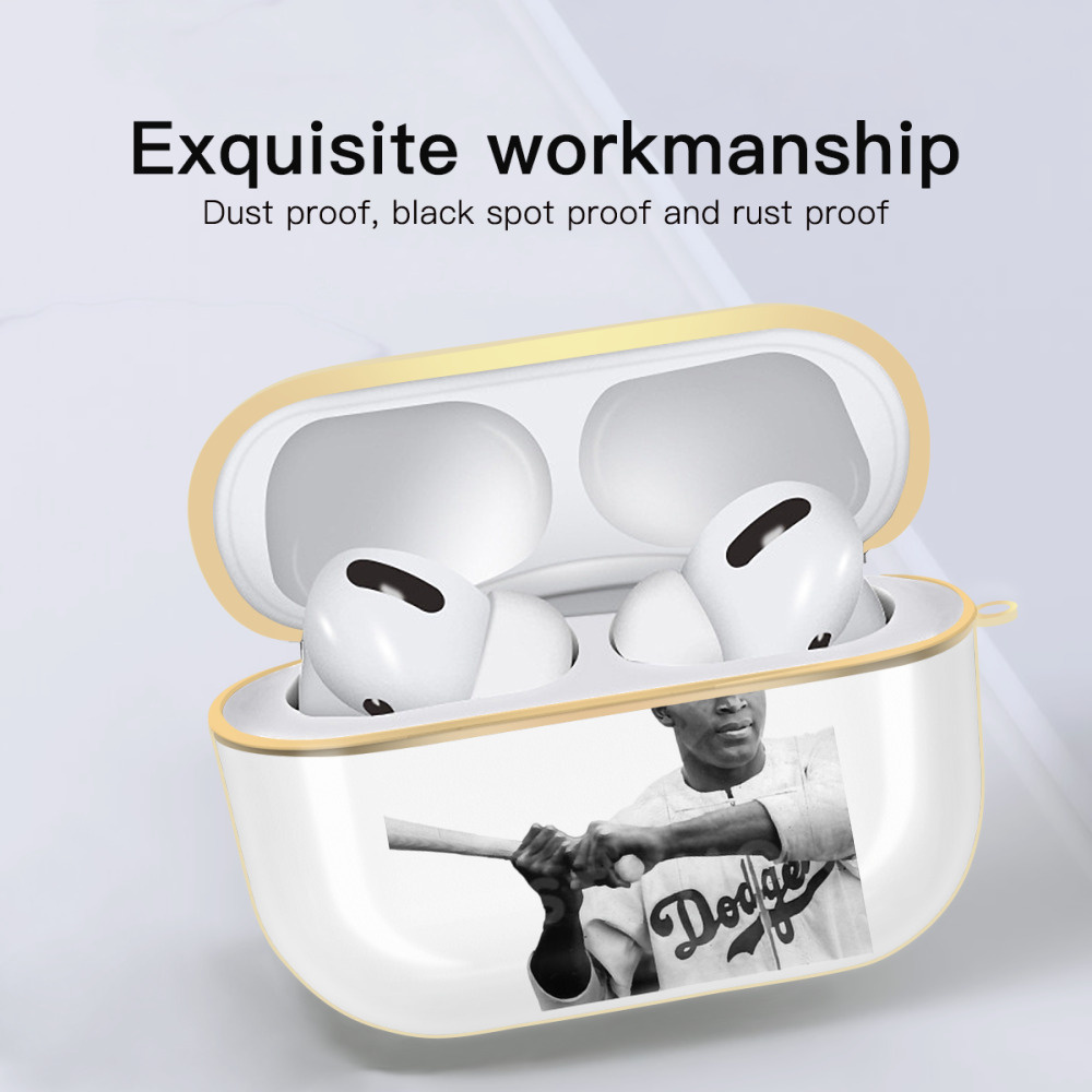  Luxury Gold AirPods Pro Case With Keychain, Flexible PC Material, Full Protection, Precise Cutouts, Anti-Fingerprint, Washable, Durable Design