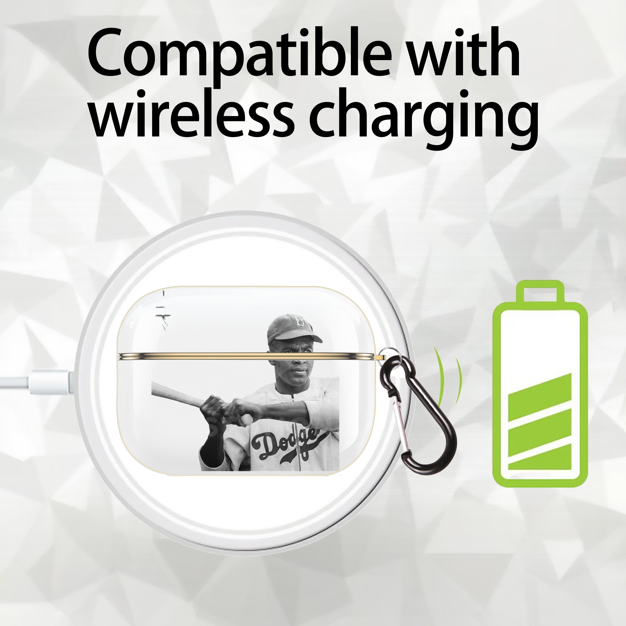  Luxury Gold AirPods Pro Case With Keychain, Flexible PC Material, Full Protection, Precise Cutouts, Anti-Fingerprint, Washable, Durable Design