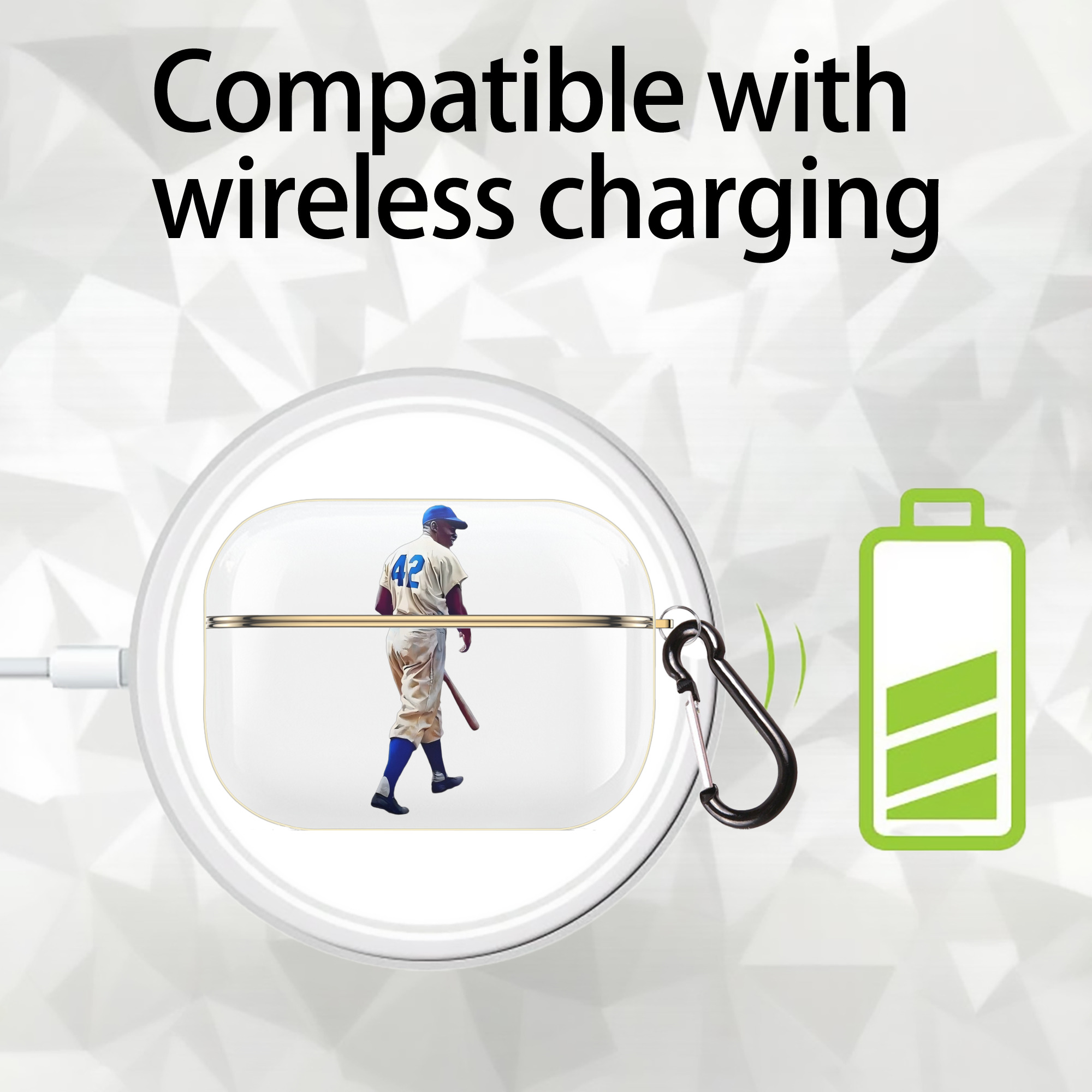  Luxury Gold AirPods Pro Case With Keychain, Flexible PC Material, Full Protection, Precise Cutouts, Anti-Fingerprint, Washable, Durable Design