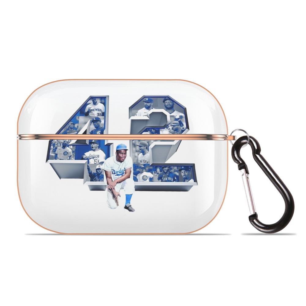  AirPods Pro Protective Case Rose Gold, Flexible PC Material, Precise Fit, Anti-Slip Cover, Full Protection, Fingerprint Resistant, Washable With Keychain