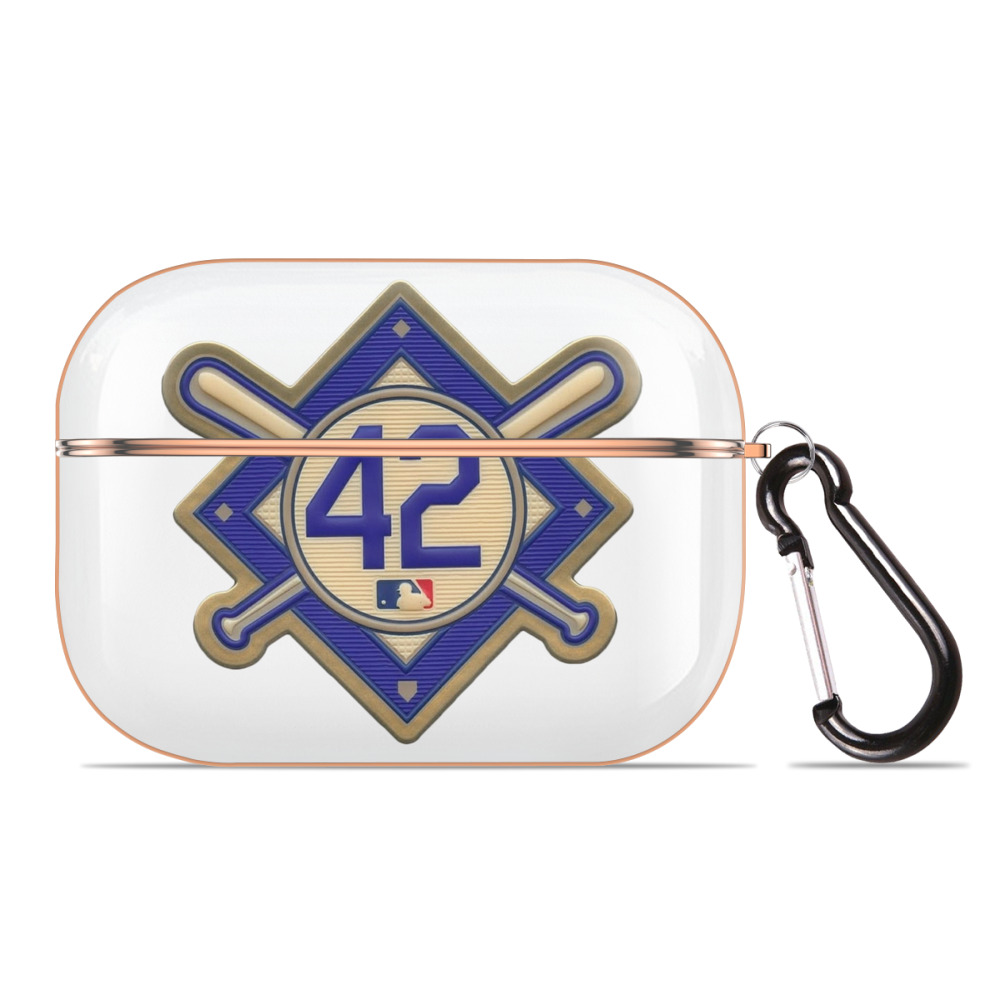  AirPods Pro Protective Case Rose Gold, Flexible PC Material, Precise Fit, Anti-Slip Cover, Full Protection, Fingerprint Resistant, Washable With Keychain