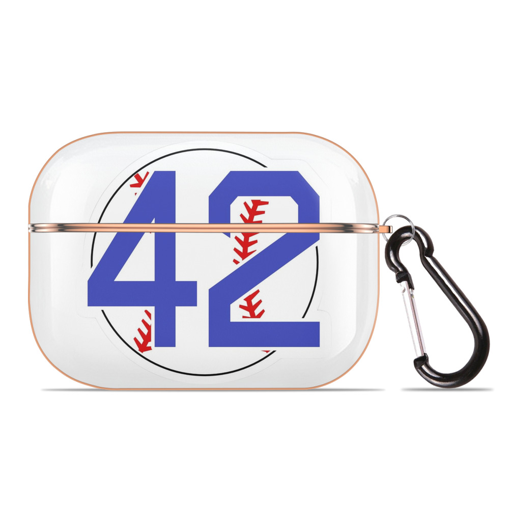  AirPods Pro Protective Case Rose Gold, Flexible PC Material, Precise Fit, Anti-Slip Cover, Full Protection, Fingerprint Resistant, Washable With Keychain