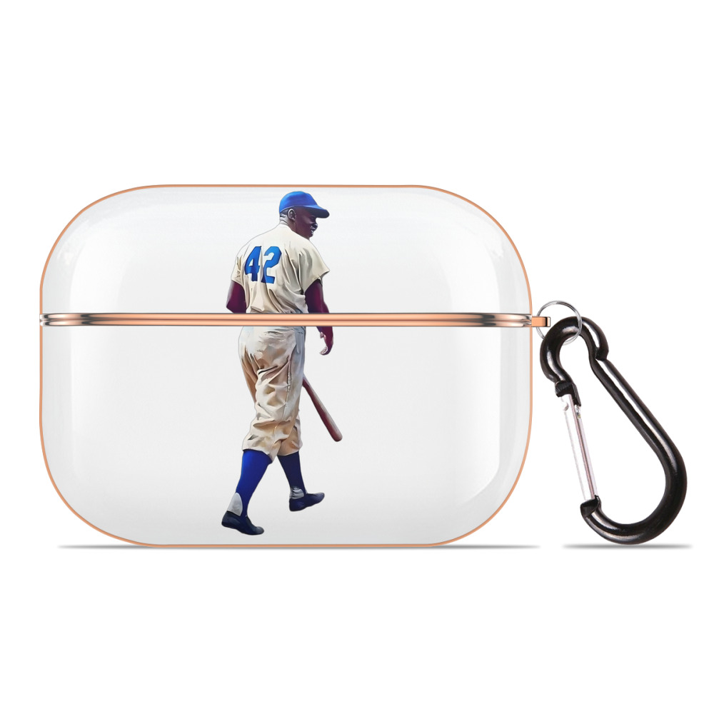  AirPods Pro Protective Case Rose Gold, Flexible PC Material, Precise Fit, Anti-Slip Cover, Full Protection, Fingerprint Resistant, Washable With Keychain