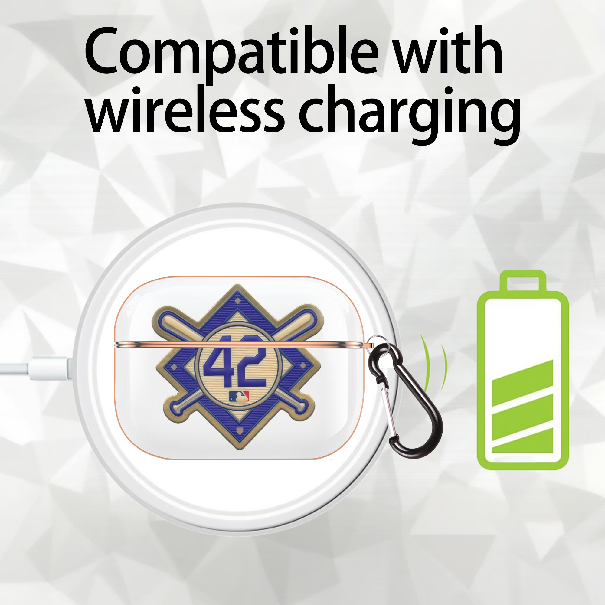  AirPods Pro Protective Case Rose Gold, Flexible PC Material, Precise Fit, Anti-Slip Cover, Full Protection, Fingerprint Resistant, Washable With Keychain