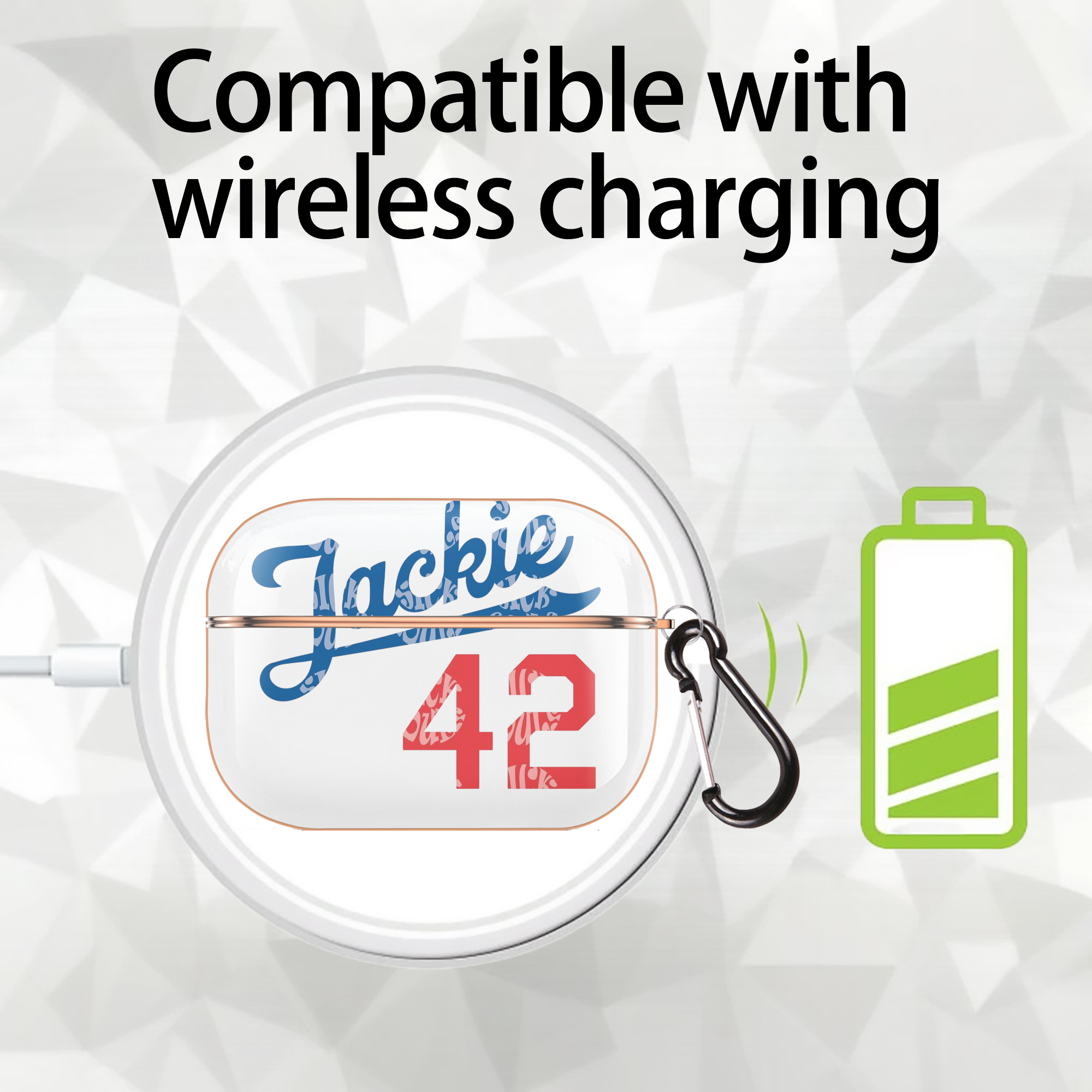  AirPods Pro Protective Case Rose Gold, Flexible PC Material, Precise Fit, Anti-Slip Cover, Full Protection, Fingerprint Resistant, Washable With Keychain