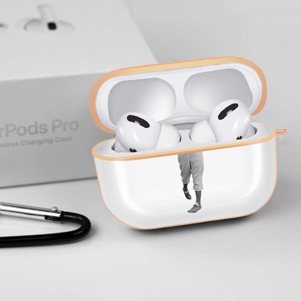  AirPods Pro Protective Case Rose Gold, Flexible PC Material, Precise Fit, Anti-Slip Cover, Full Protection, Fingerprint Resistant, Washable With Keychain