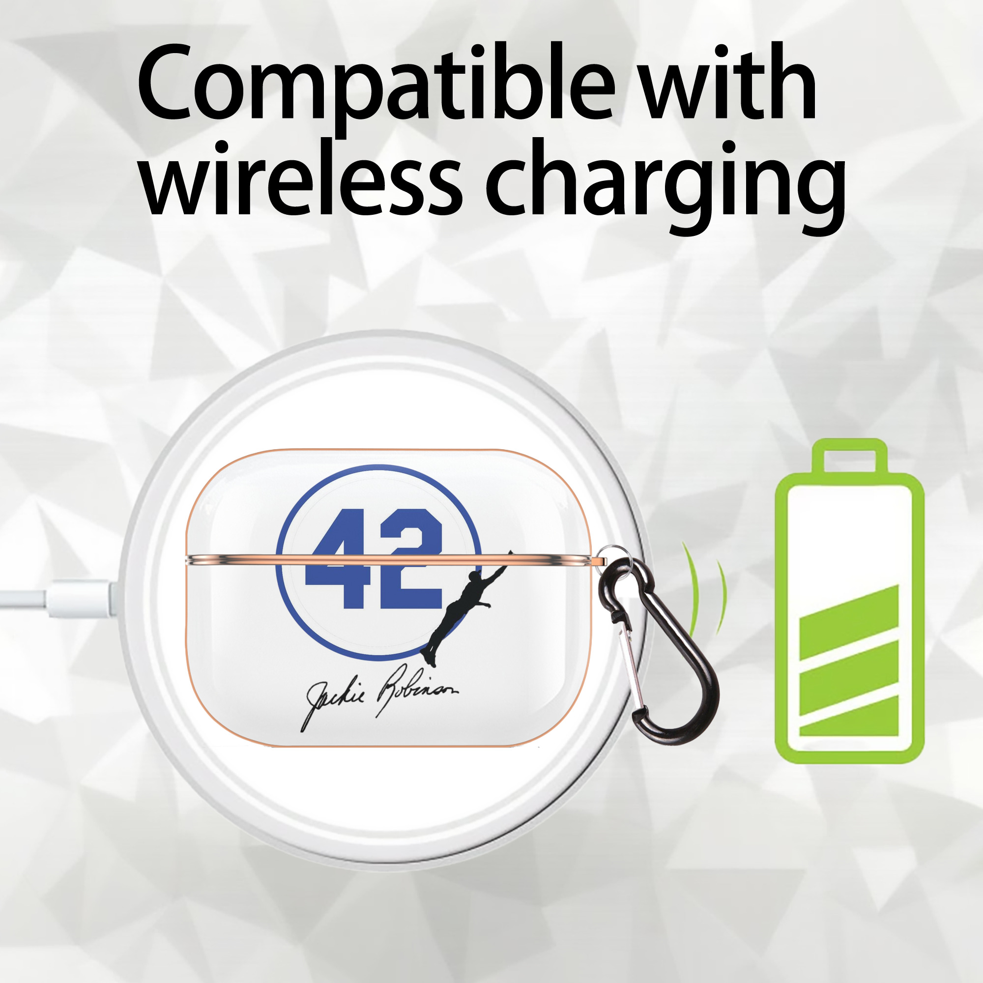  AirPods Pro Protective Case Rose Gold, Flexible PC Material, Precise Fit, Anti-Slip Cover, Full Protection, Fingerprint Resistant, Washable With Keychain