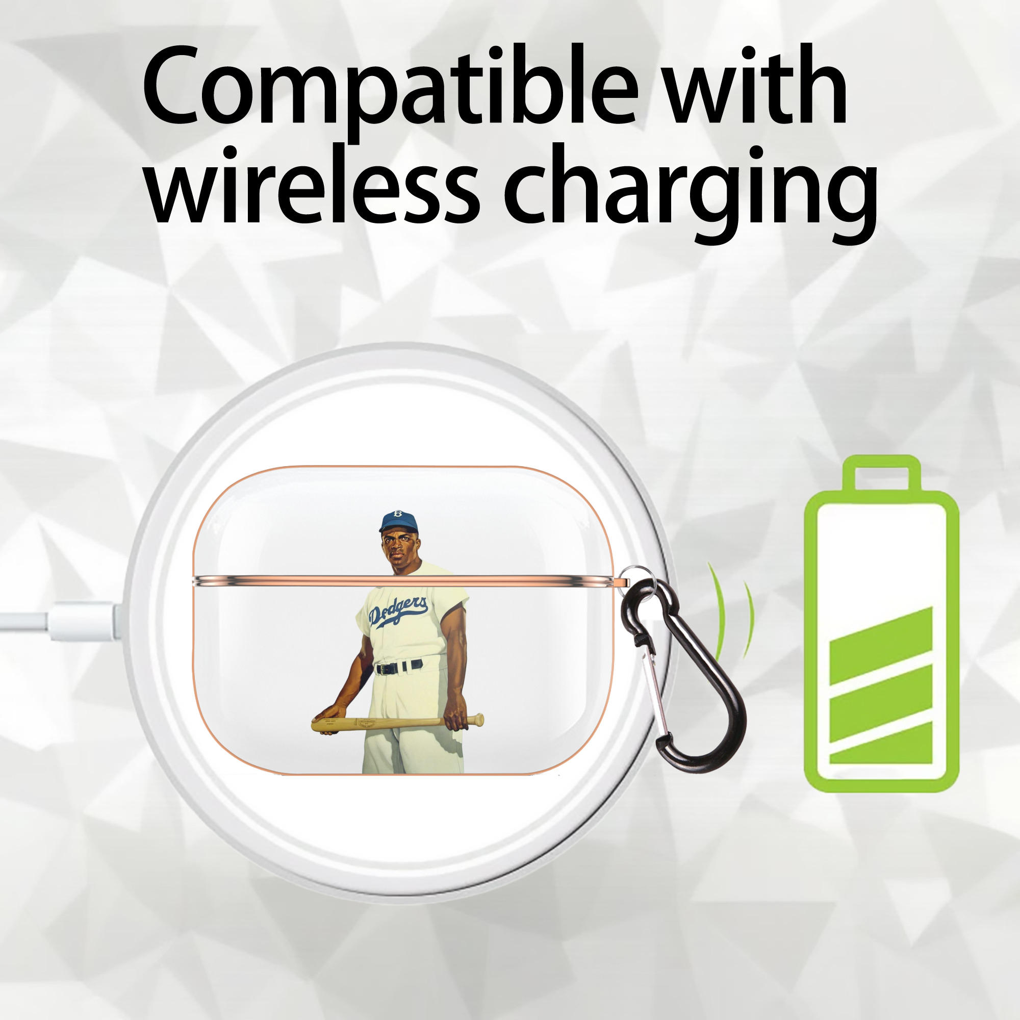  AirPods Pro Protective Case Rose Gold, Flexible PC Material, Precise Fit, Anti-Slip Cover, Full Protection, Fingerprint Resistant, Washable With Keychain