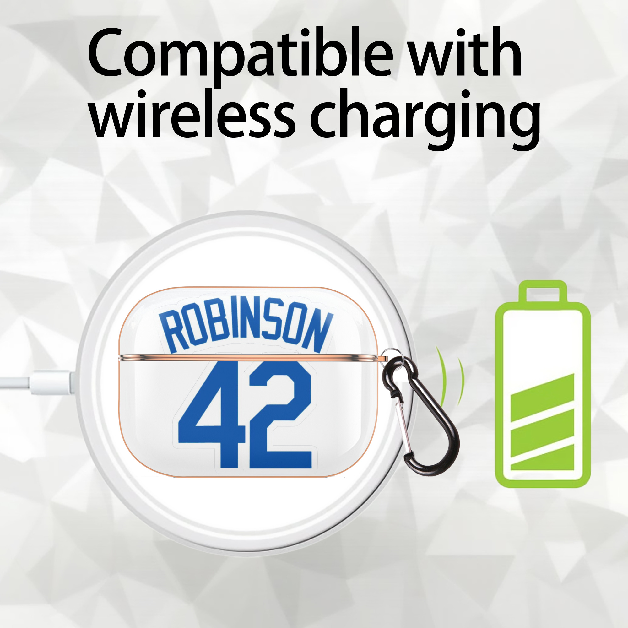  AirPods Pro Protective Case Rose Gold, Flexible PC Material, Precise Fit, Anti-Slip Cover, Full Protection, Fingerprint Resistant, Washable With Keychain