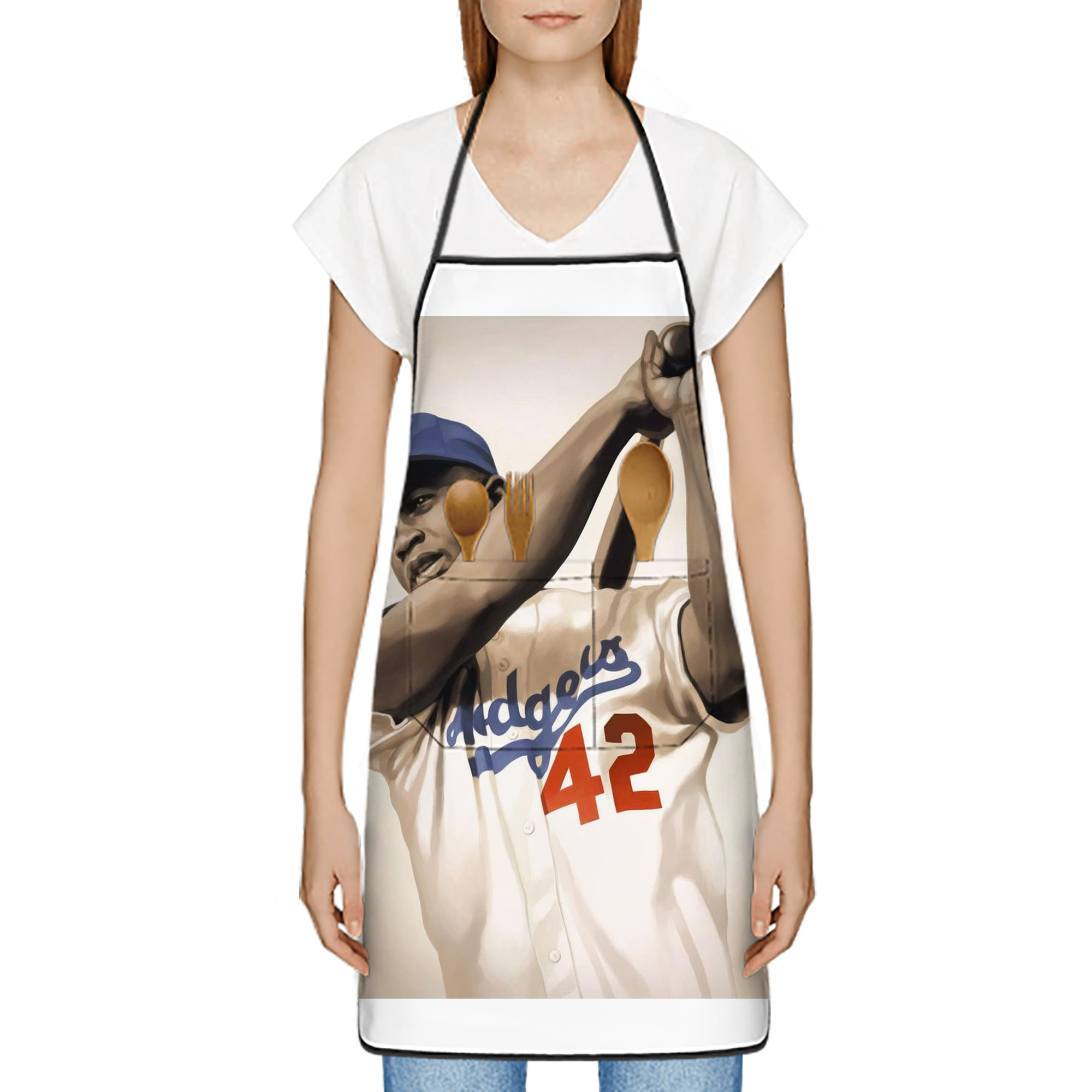  Stain-Resistant Polyester Apron With Pocket – Full Print, Waterproof, Anti-Wrinkle, Anti-Pilling – Ideal For Kitchen, BBQ, Restaurant, Salon & More