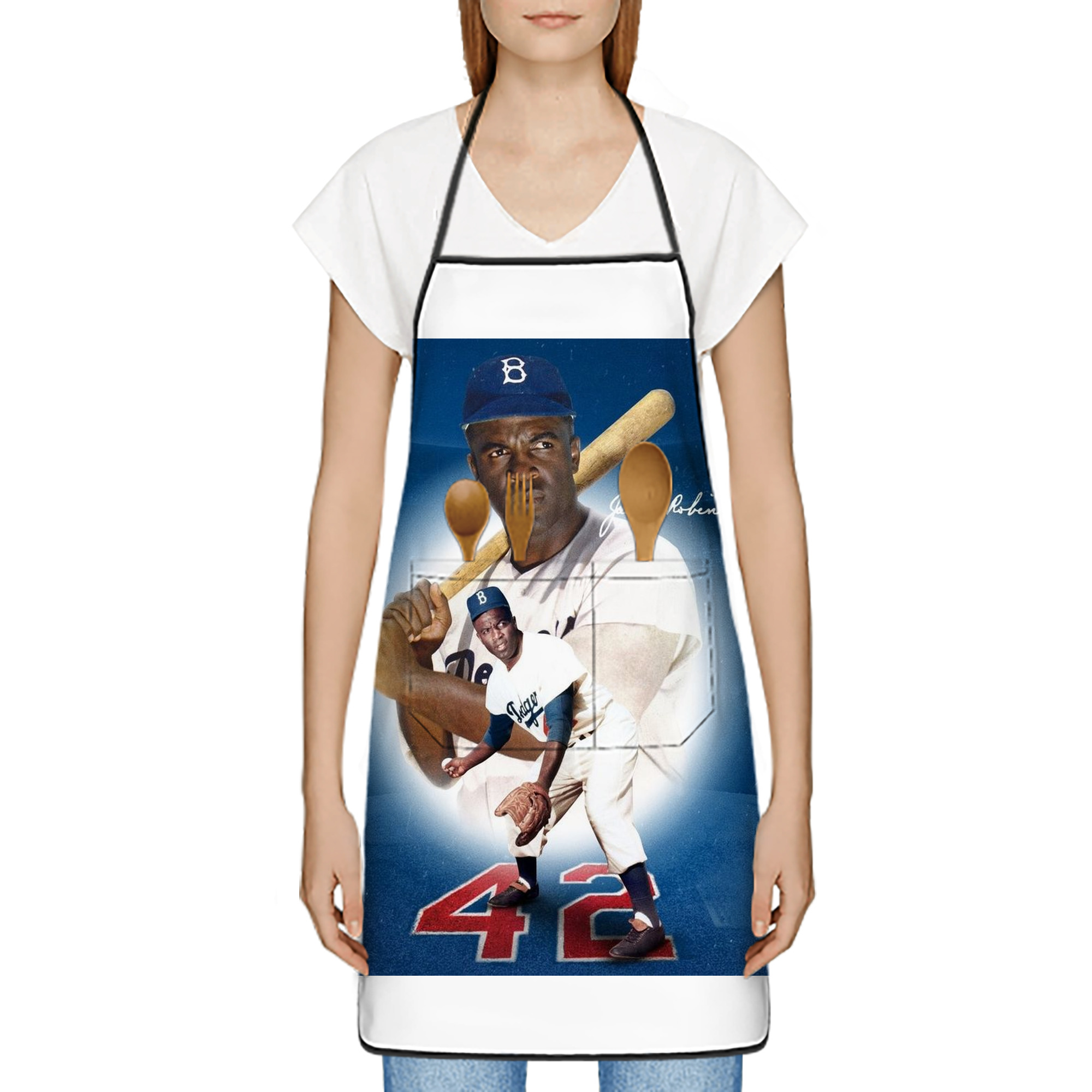  Stain-Resistant Polyester Apron With Pocket – Full Print, Waterproof, Anti-Wrinkle, Anti-Pilling – Ideal For Kitchen, BBQ, Restaurant, Salon & More