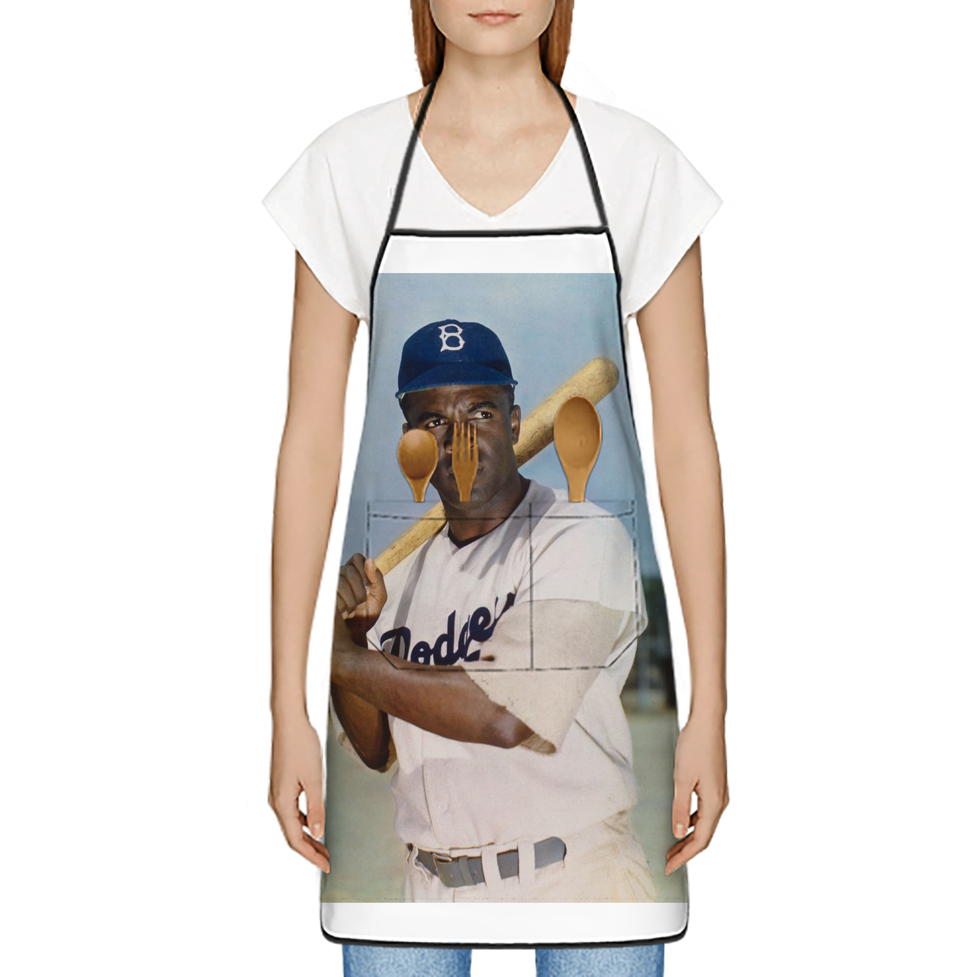  Stain-Resistant Polyester Apron With Pocket – Full Print, Waterproof, Anti-Wrinkle, Anti-Pilling – Ideal For Kitchen, BBQ, Restaurant, Salon & More