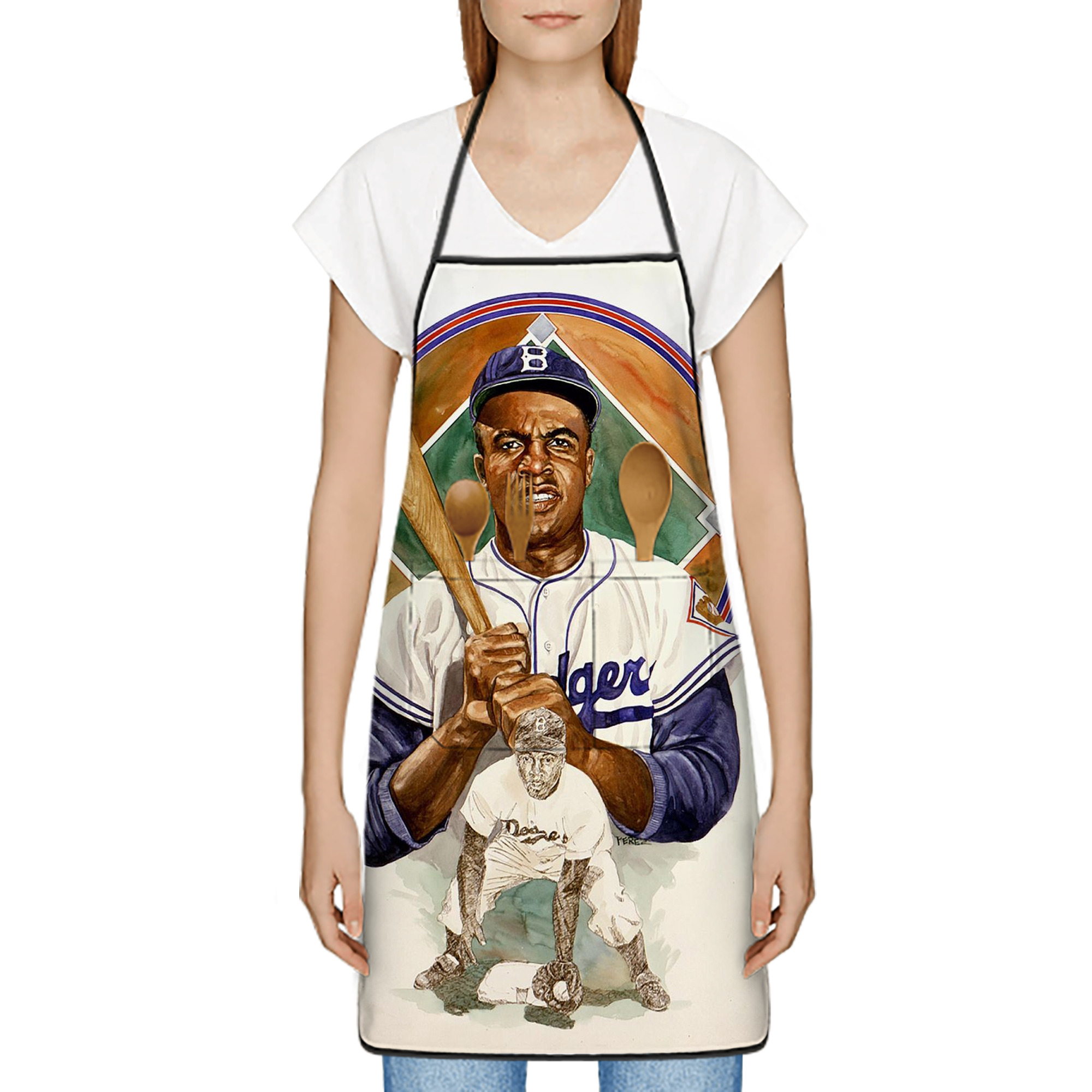  Stain-Resistant Polyester Apron With Pocket – Full Print, Waterproof, Anti-Wrinkle, Anti-Pilling – Ideal For Kitchen, BBQ, Restaurant, Salon & More