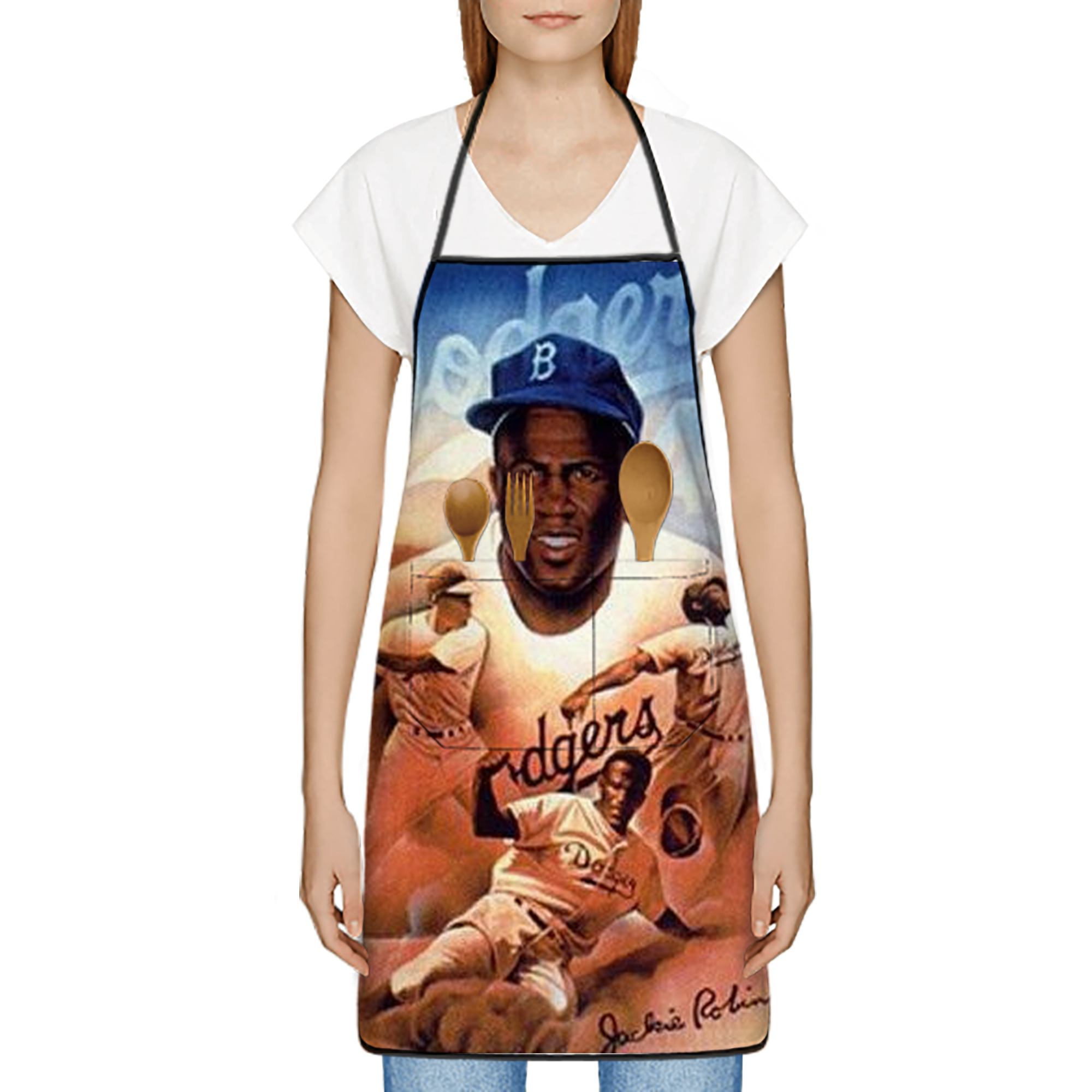  Stain-Resistant Polyester Apron With Pocket – Full Print, Waterproof, Anti-Wrinkle, Anti-Pilling – Ideal For Kitchen, BBQ, Restaurant, Salon & More