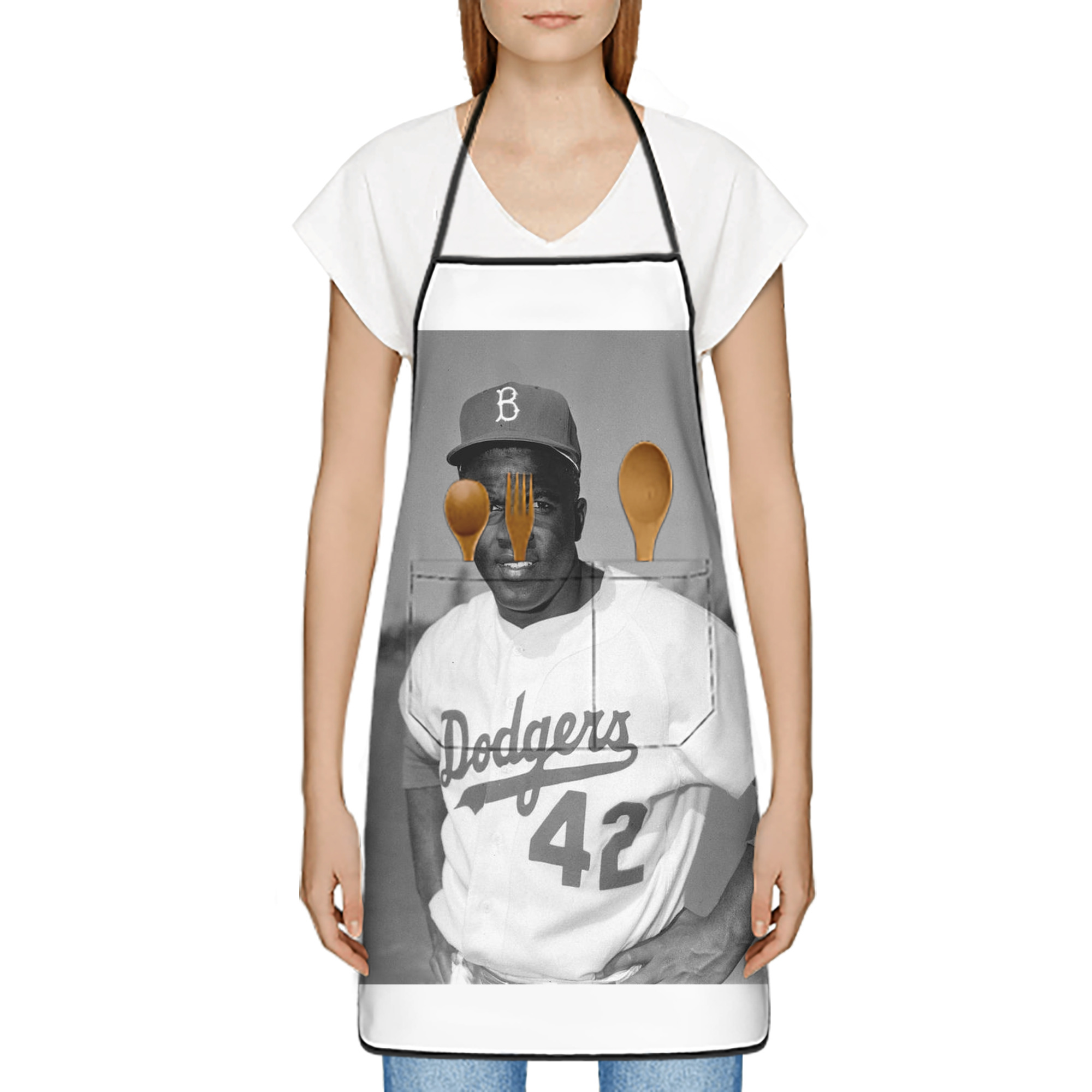  Stain-Resistant Polyester Apron With Pocket – Full Print, Waterproof, Anti-Wrinkle, Anti-Pilling – Ideal For Kitchen, BBQ, Restaurant, Salon & More