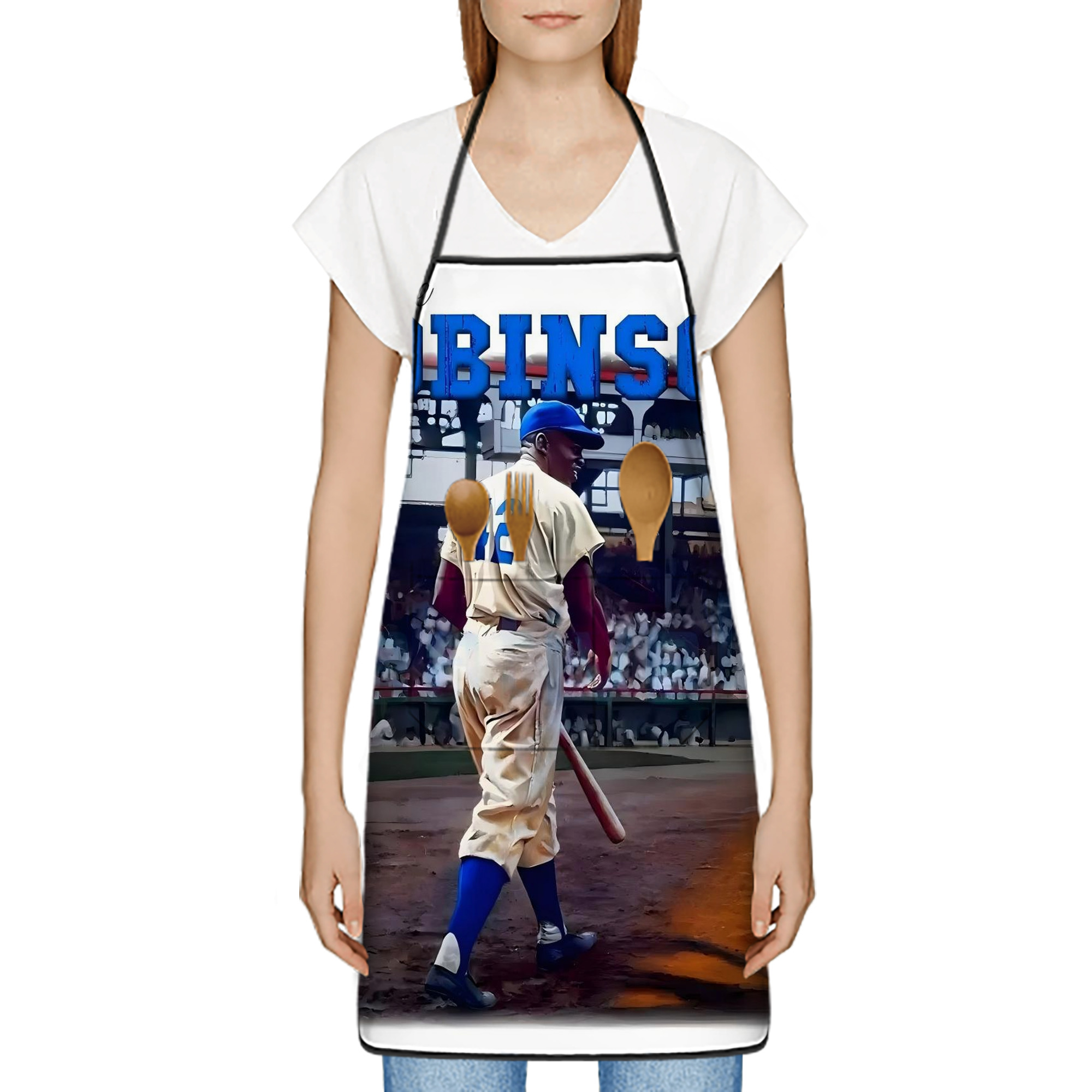  Stain-Resistant Polyester Apron With Pocket – Full Print, Waterproof, Anti-Wrinkle, Anti-Pilling – Ideal For Kitchen, BBQ, Restaurant, Salon & More