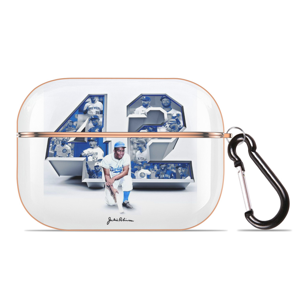  AirPods Pro Protective Case Rose Gold, Flexible PC Material, Precise Fit, Anti-Slip Cover, Full Protection, Fingerprint Resistant, Washable With Keychain