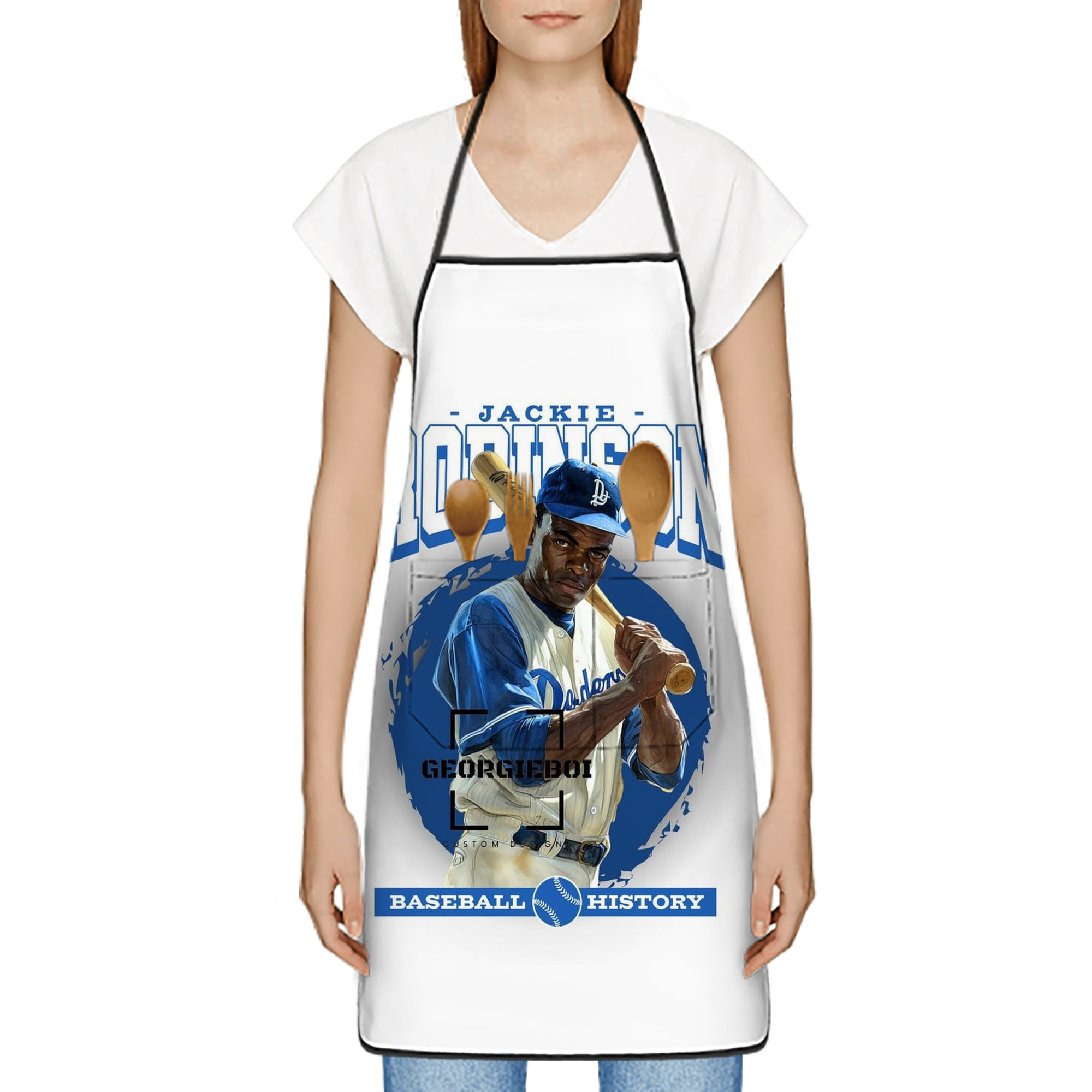  Stain-Resistant Polyester Apron With Pocket – Full Print, Waterproof, Anti-Wrinkle, Anti-Pilling – Ideal For Kitchen, BBQ, Restaurant, Salon & More