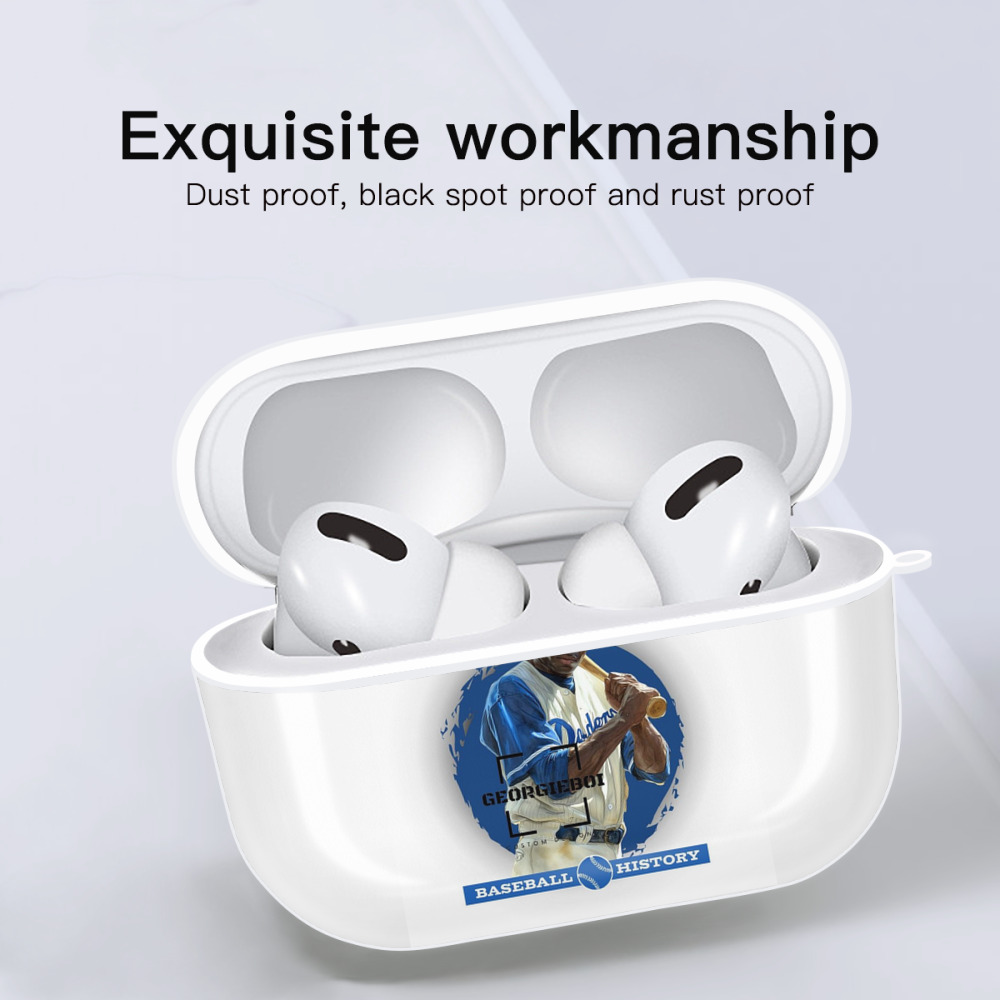  AirPods Pro Hard Case White With Keychain, Durable Flexible PC, Precise Cutouts, Anti-Fingerprint, Yellowing & Scratch Resistant, Full Protection, Washable