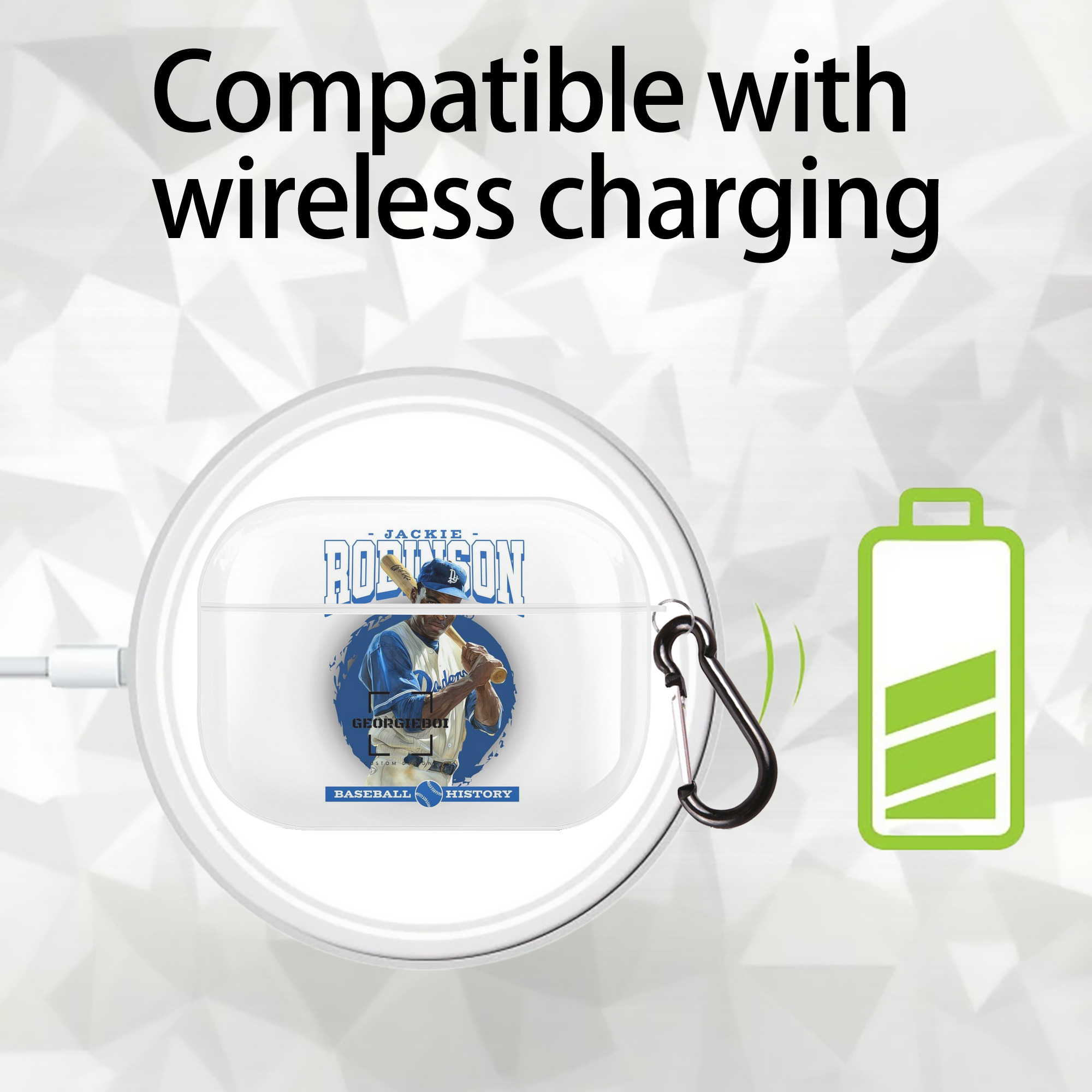  AirPods Pro Hard Case White With Keychain, Durable Flexible PC, Precise Cutouts, Anti-Fingerprint, Yellowing & Scratch Resistant, Full Protection, Washable