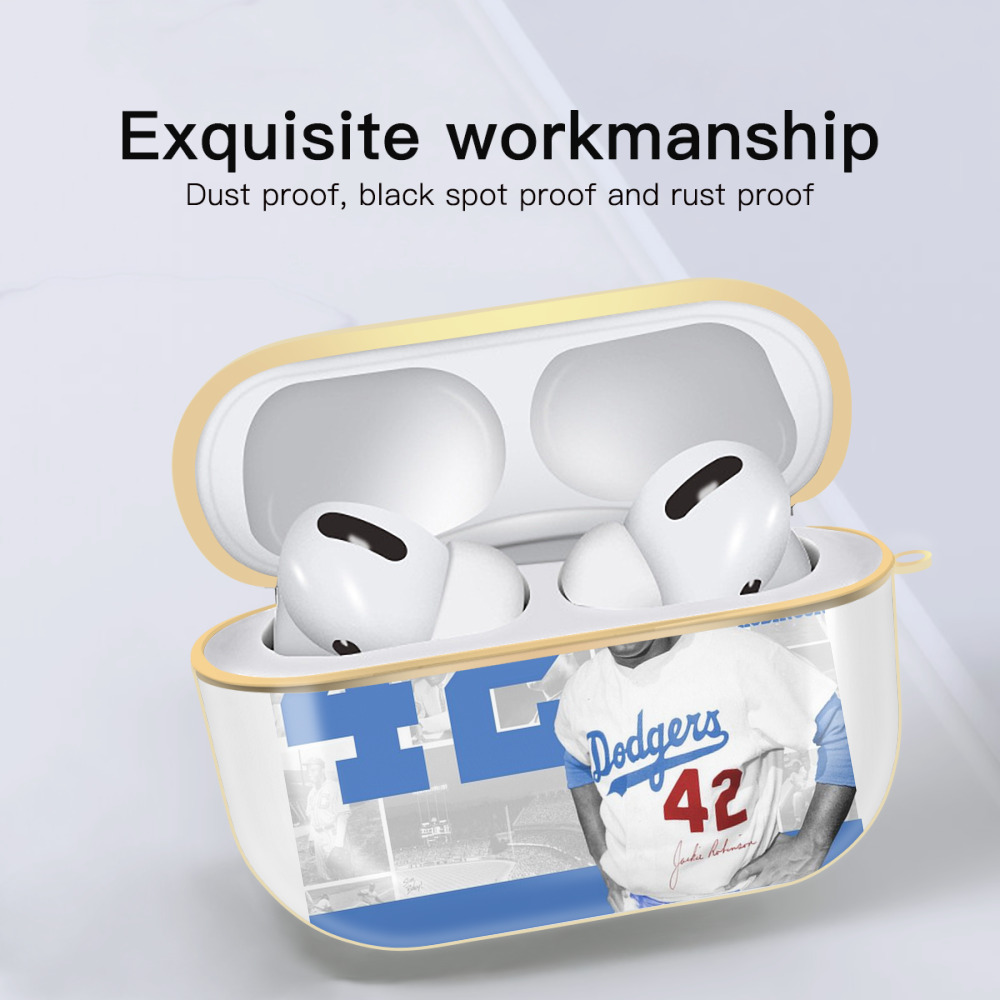  Luxury Gold AirPods Pro Case With Keychain, Flexible PC Material, Full Protection, Precise Cutouts, Anti-Fingerprint, Washable, Durable Design