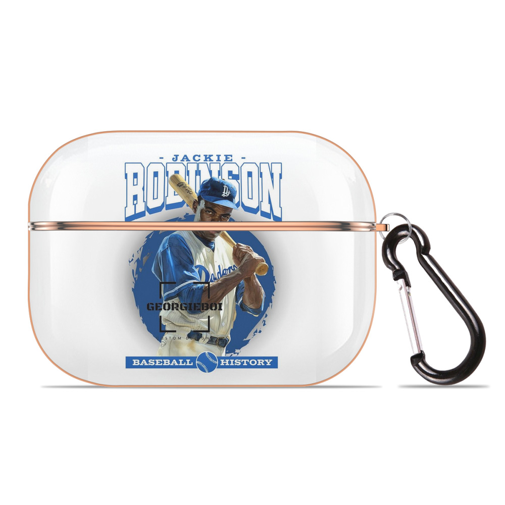  AirPods Pro Protective Case Rose Gold, Flexible PC Material, Precise Fit, Anti-Slip Cover, Full Protection, Fingerprint Resistant, Washable With Keychain