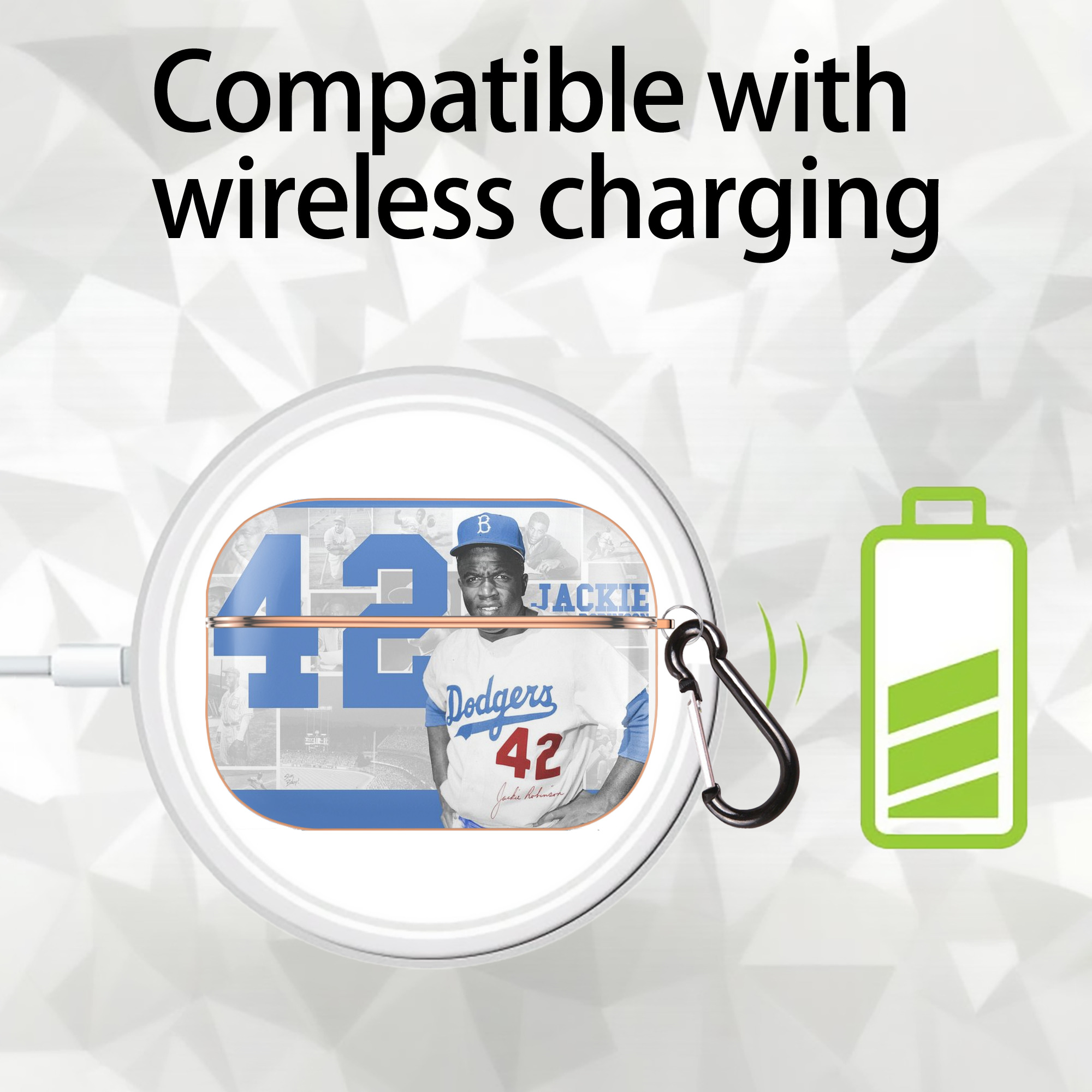  AirPods Pro Protective Case Rose Gold, Flexible PC Material, Precise Fit, Anti-Slip Cover, Full Protection, Fingerprint Resistant, Washable With Keychain