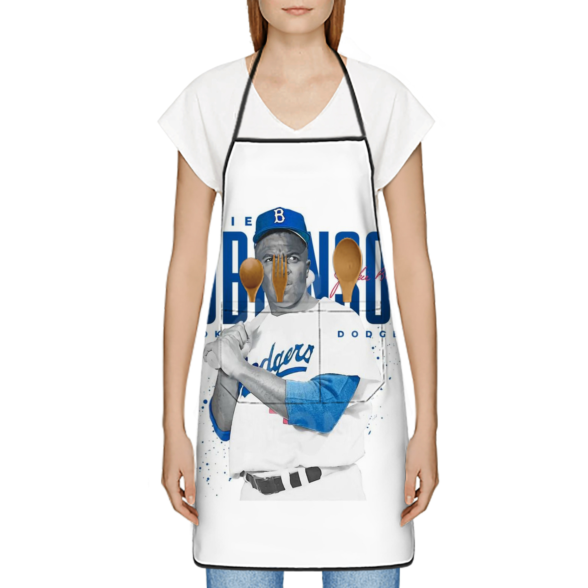  Stain-Resistant Polyester Apron With Pocket – Full Print, Waterproof, Anti-Wrinkle, Anti-Pilling – Ideal For Kitchen, BBQ, Restaurant, Salon & More