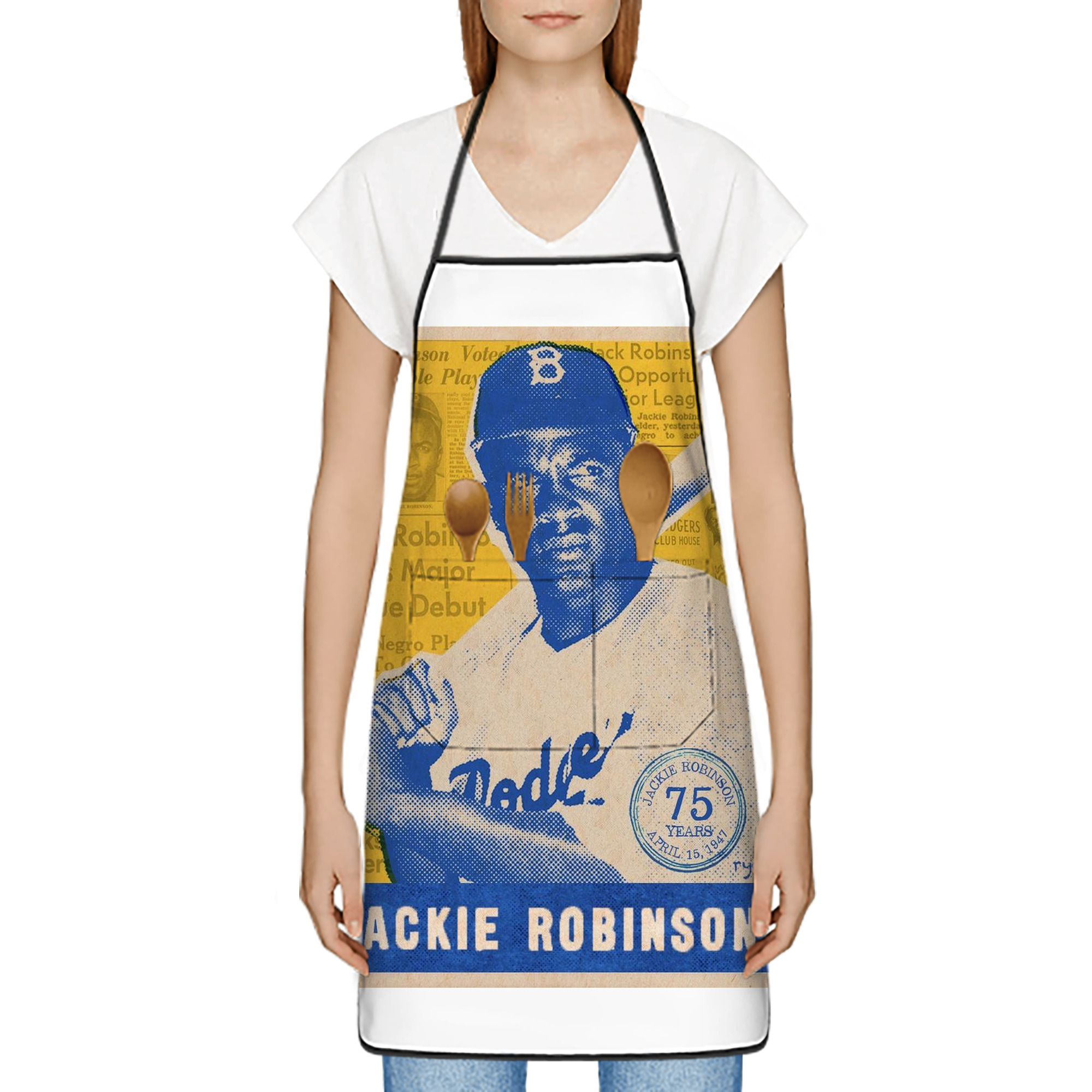  Stain-Resistant Polyester Apron With Pocket – Full Print, Waterproof, Anti-Wrinkle, Anti-Pilling – Ideal For Kitchen, BBQ, Restaurant, Salon & More