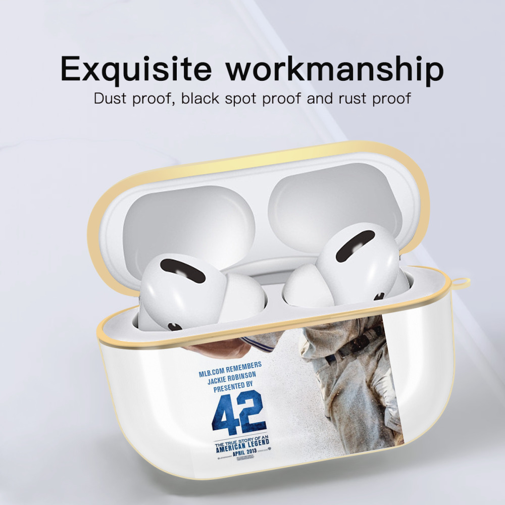  Luxury Gold AirPods Pro Case With Keychain, Flexible PC Material, Full Protection, Precise Cutouts, Anti-Fingerprint, Washable, Durable Design